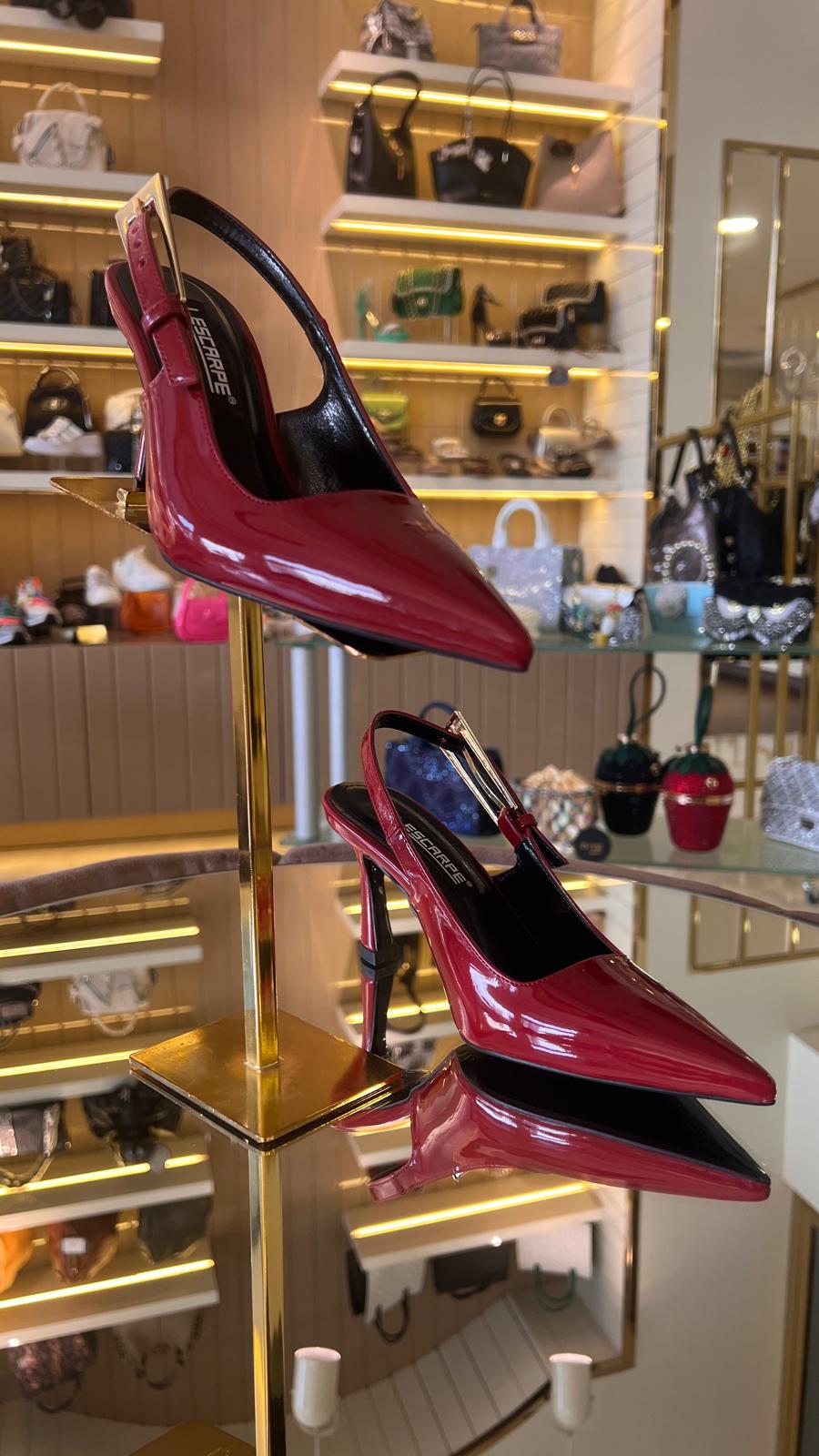 Kadın Rugan Kemer Tokalı Ayakkabı