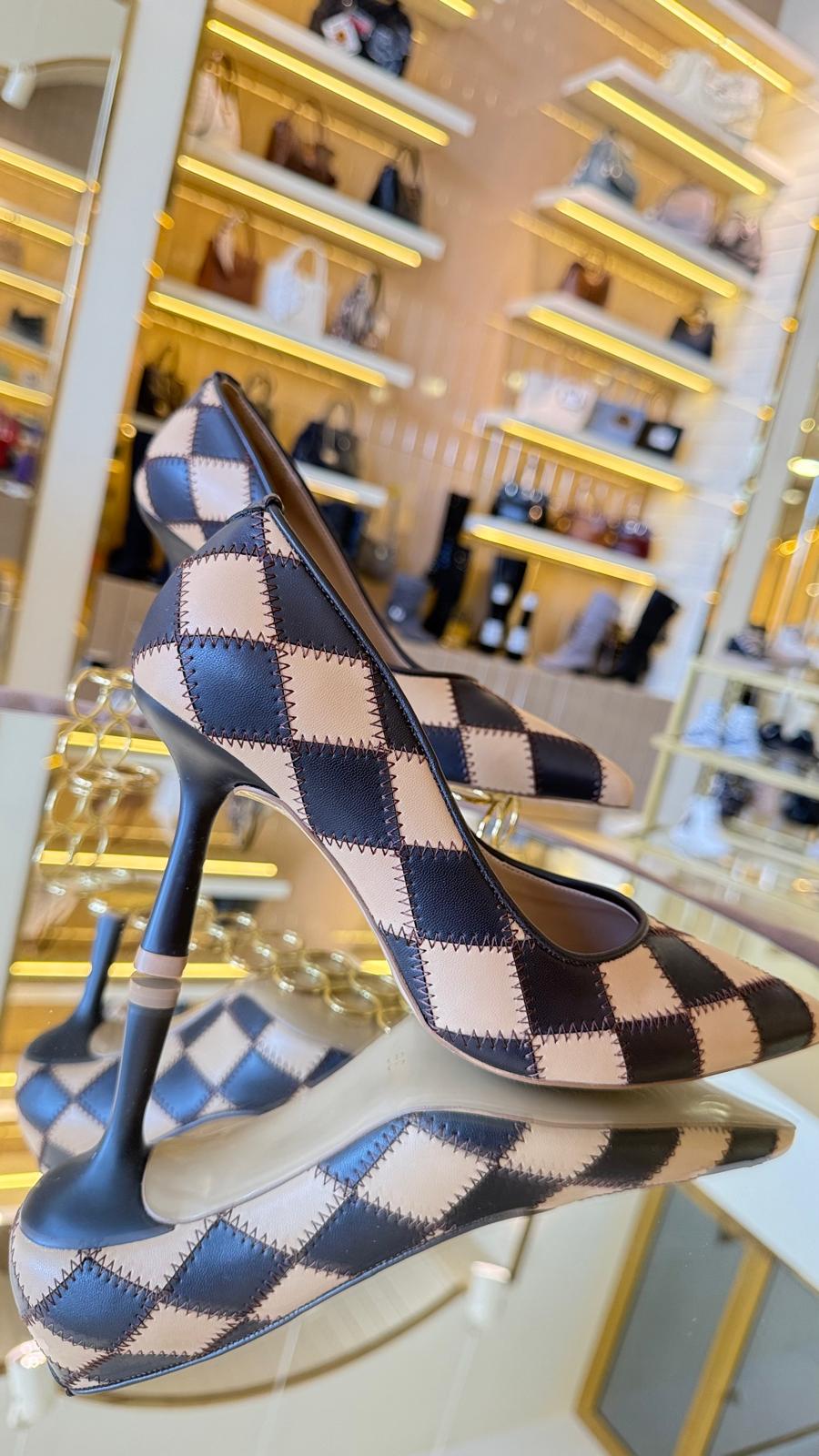 İthal Damalı Model Kadın Stiletto