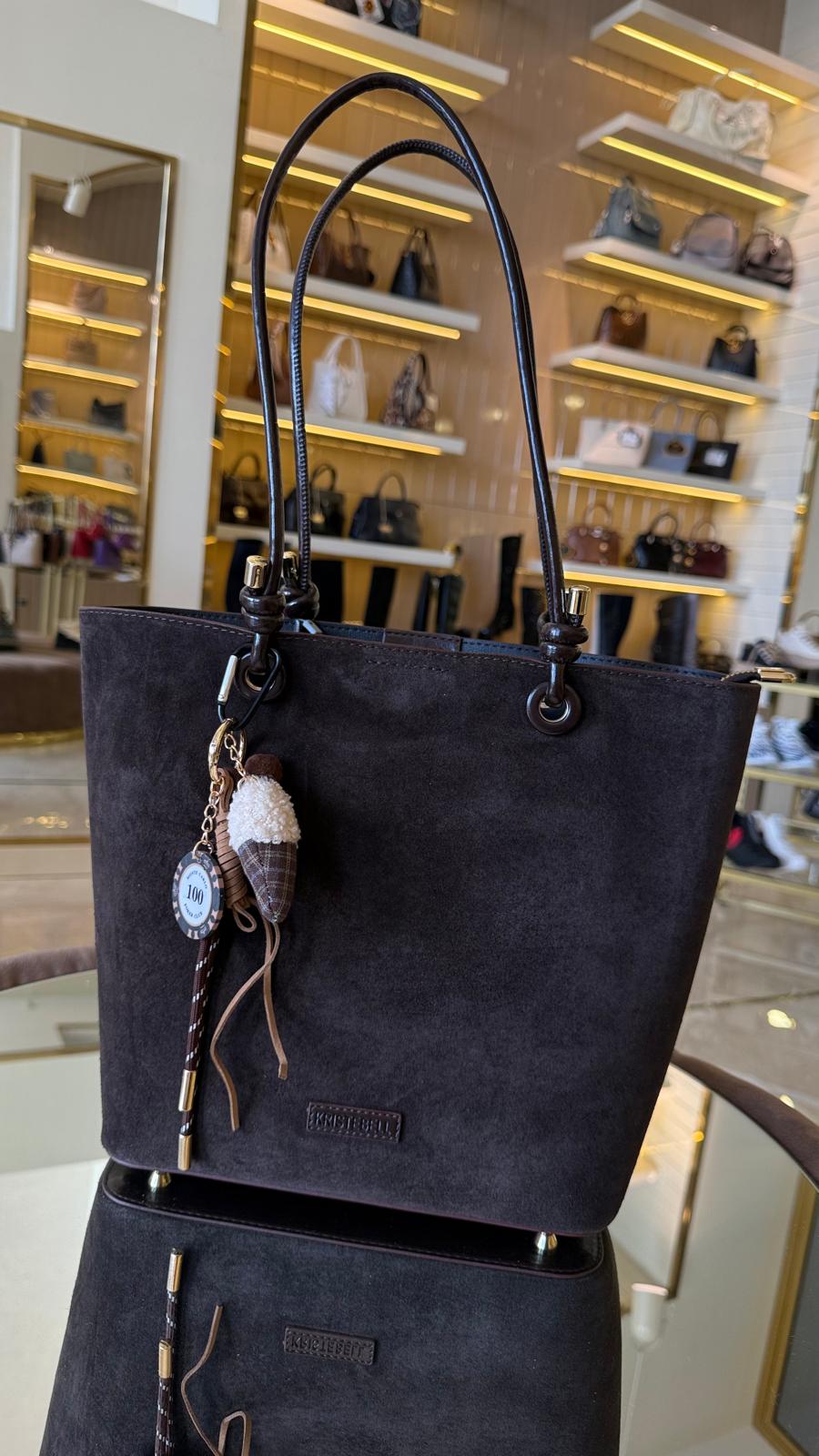 İthal Büyük Boy Üç Bölmeli Uzun Askılı Omuz Çantası -7460-