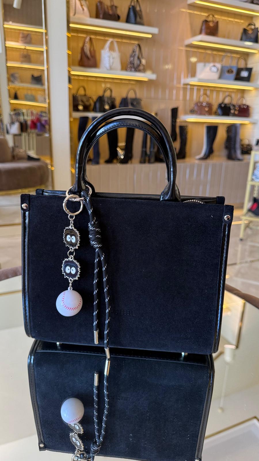 İthal Yarma Süet Kadın Çanta -7458-