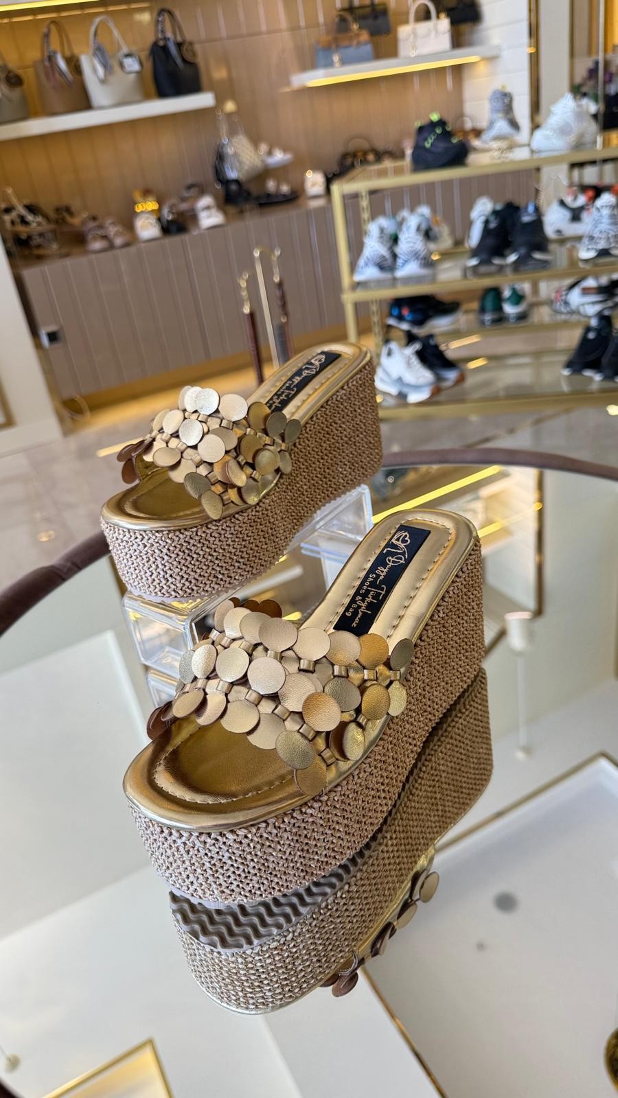 Duygushoesbag Kadın Hasır Taban Platform Terlik