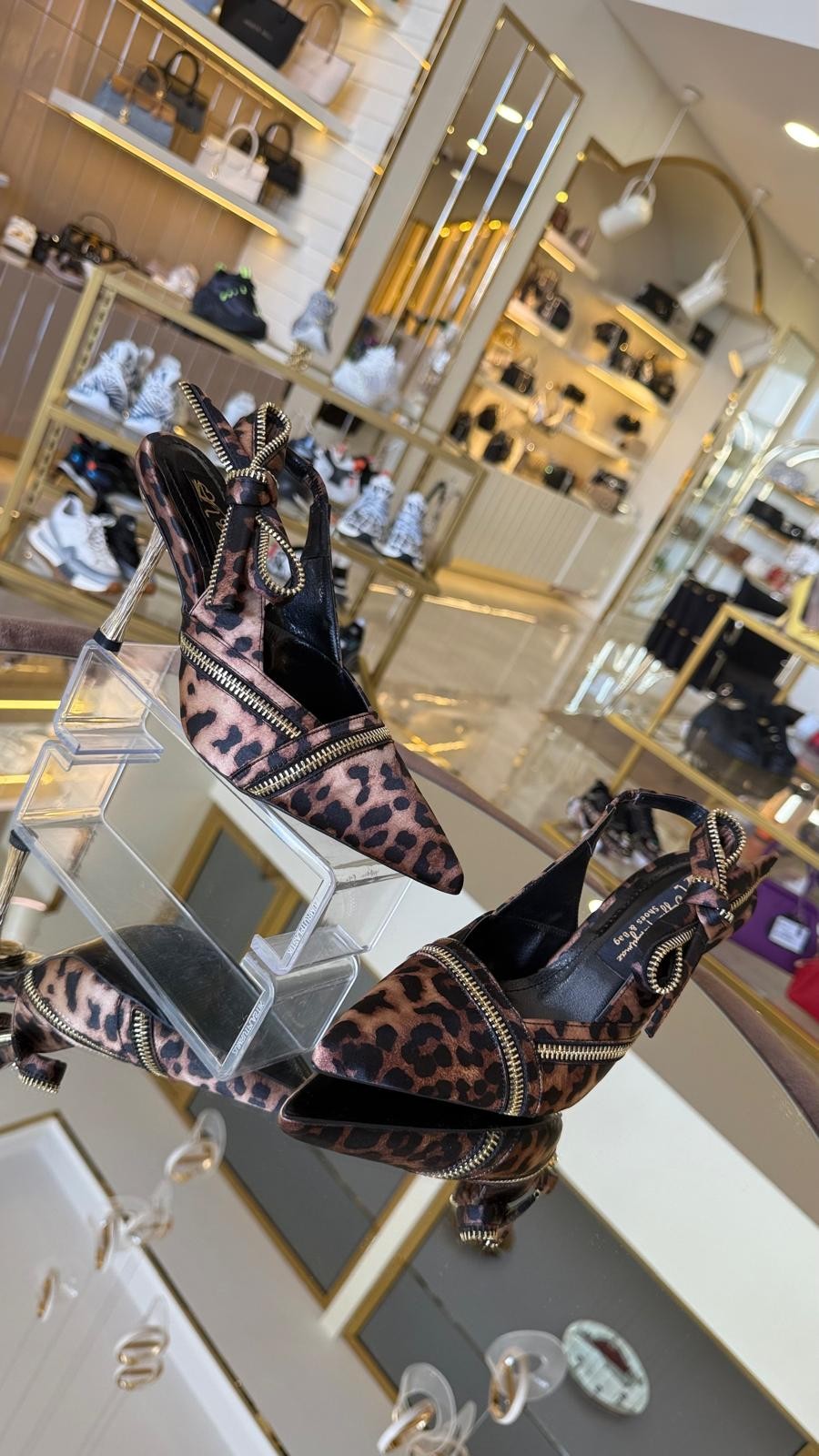 Duygushoesbag Fermuar Detaylı Arkası Açık Model Kadın Stiletto
