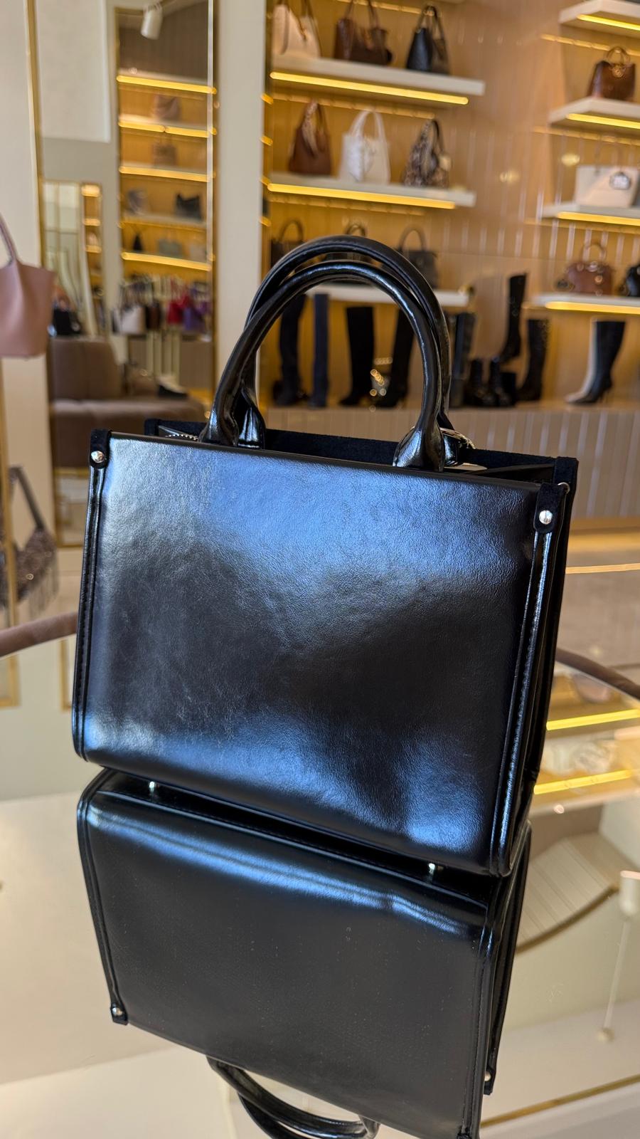 İthal Yarma Süet Kadın Çanta -7458-