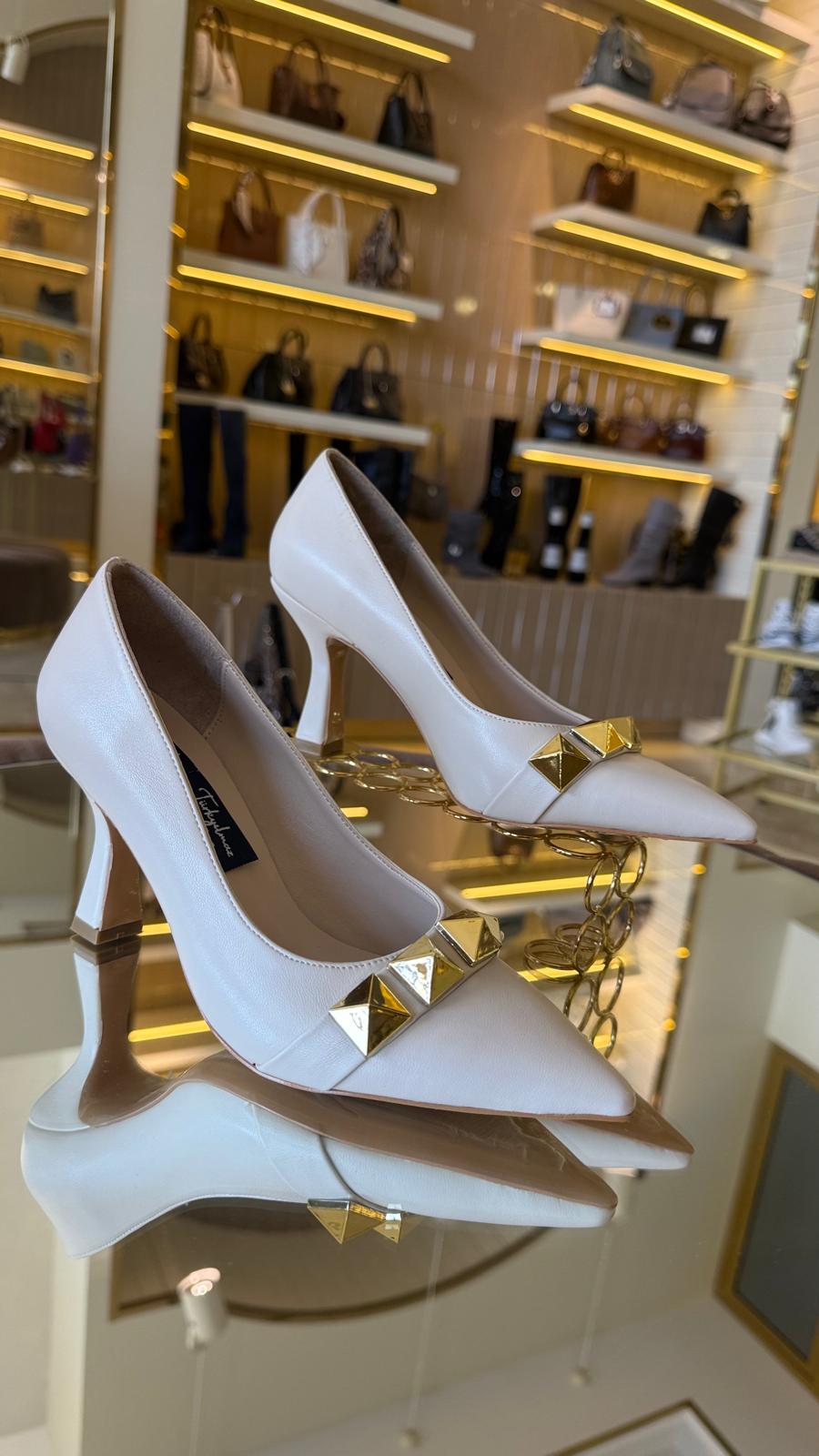 İthal Zımbalı Kısa Topuk Rahat Model Siletto