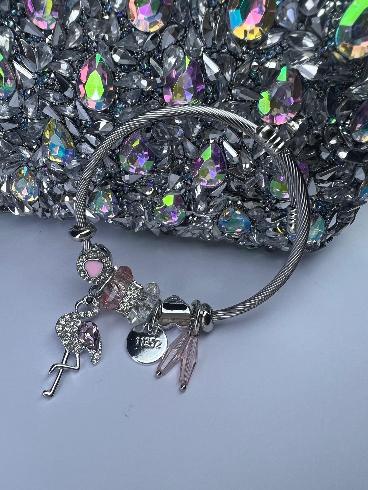 Pandora Model Silver Çelik Bileklik Flamingo Figürlü