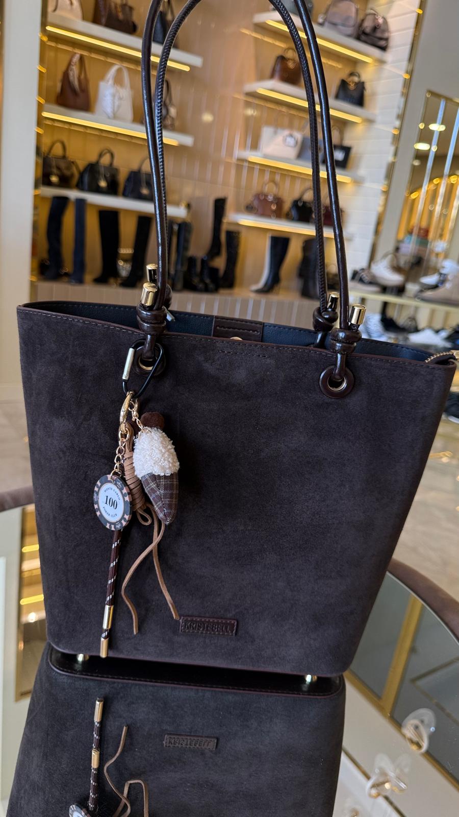 İthal Büyük Boy Üç Bölmeli Uzun Askılı Omuz Çantası -7460-