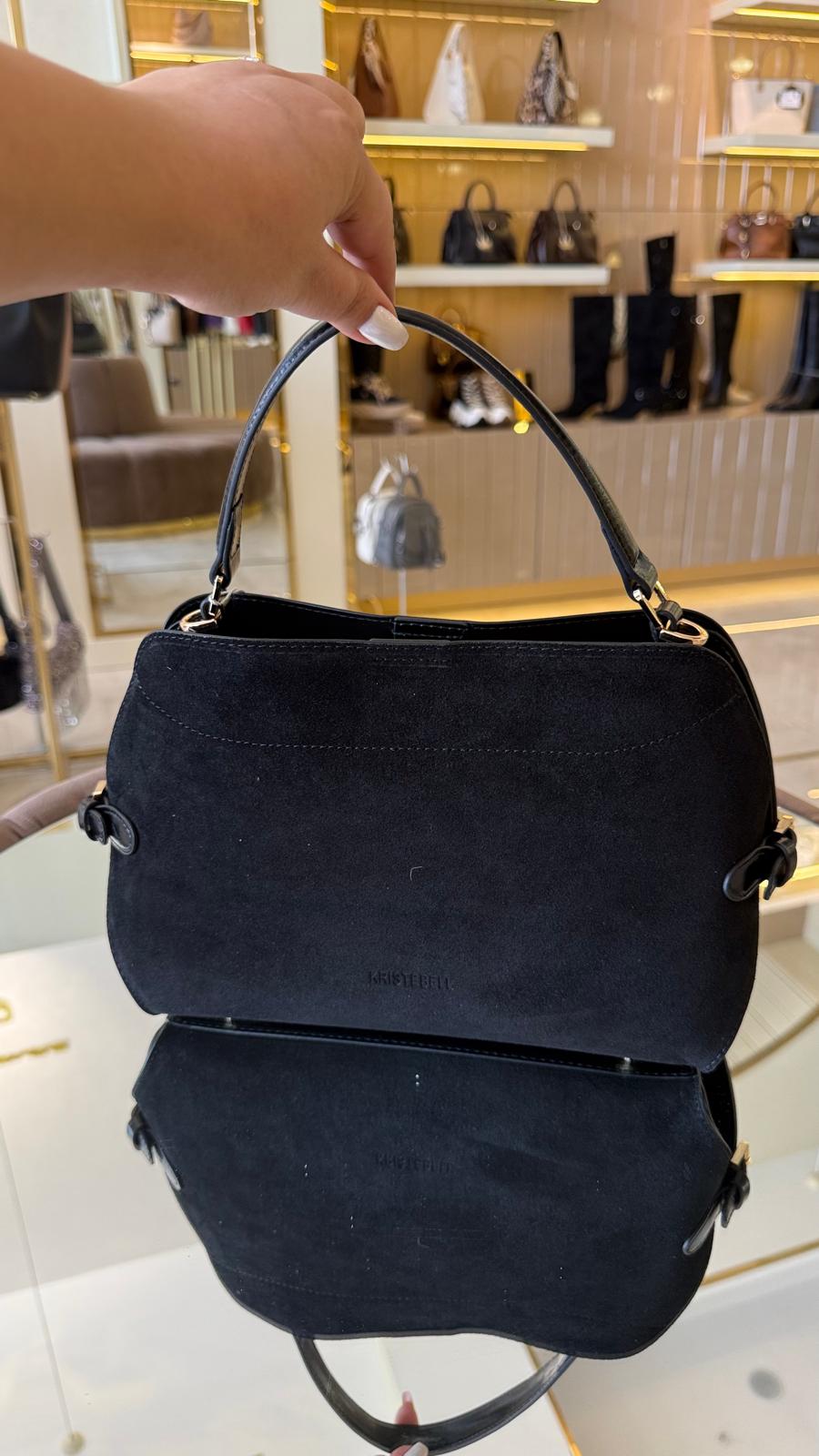 İthal Süet-Cilt Çift Yönlü Kadın Çanta -27082-