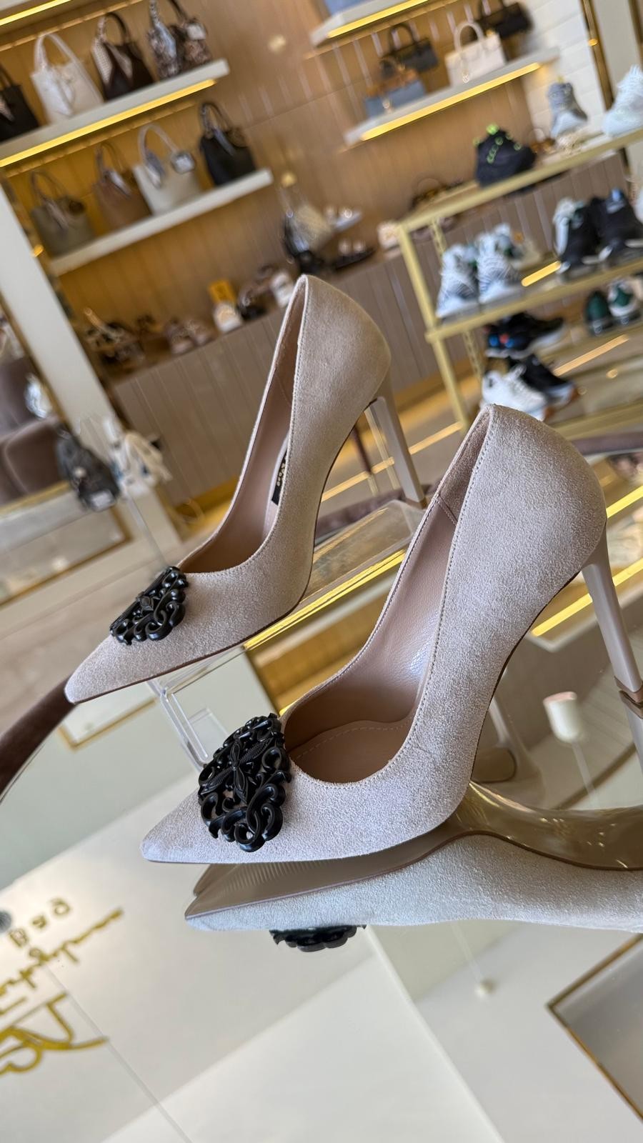 Duygushoesbag Kadın Süet Tokalı Stiletto