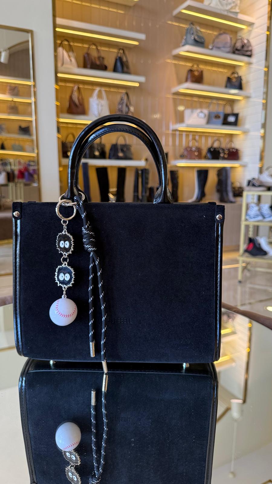 İthal Yarma Süet Kadın Çanta -7458-