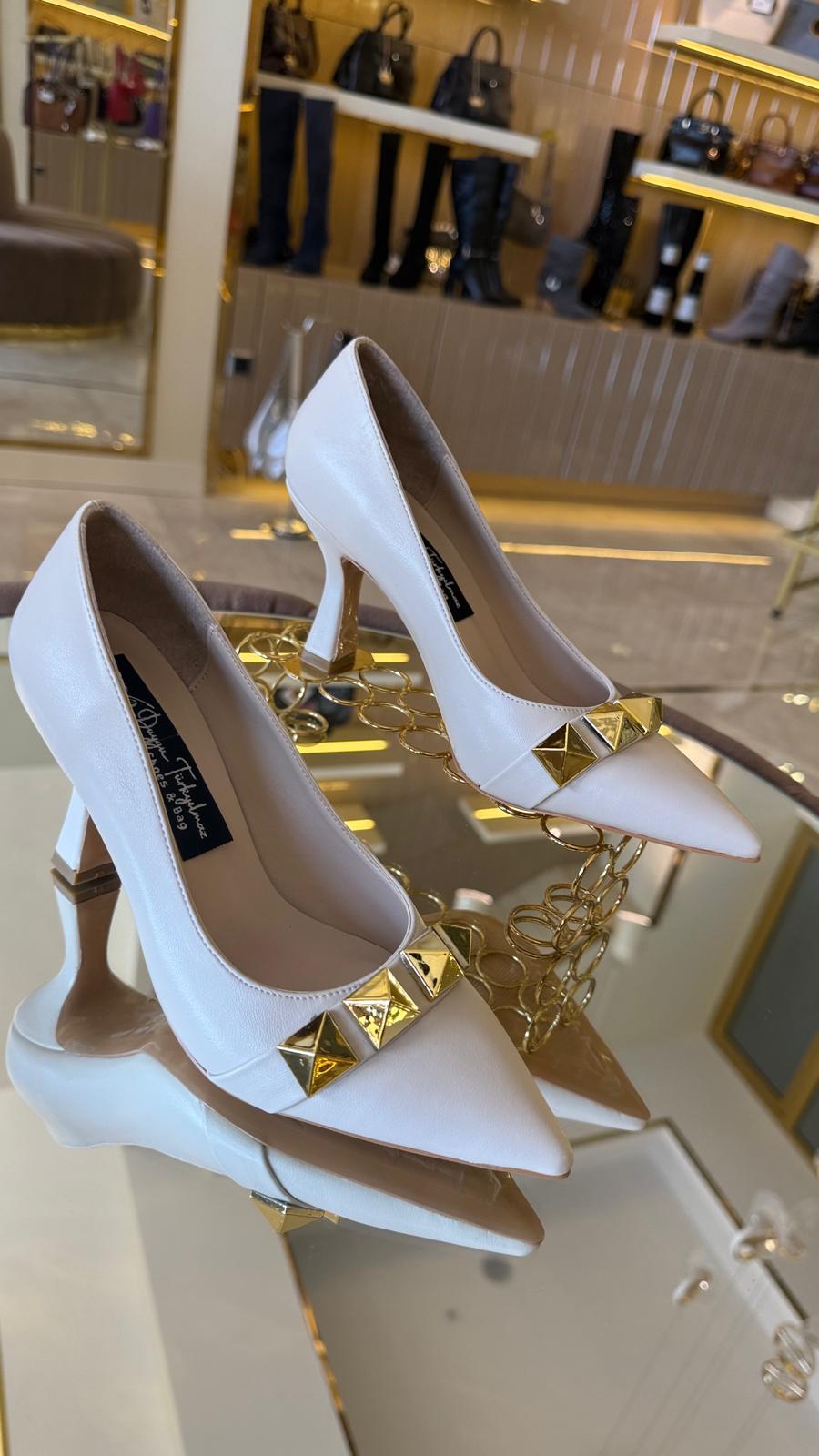 İthal Zımbalı Kısa Topuk Rahat Model Siletto