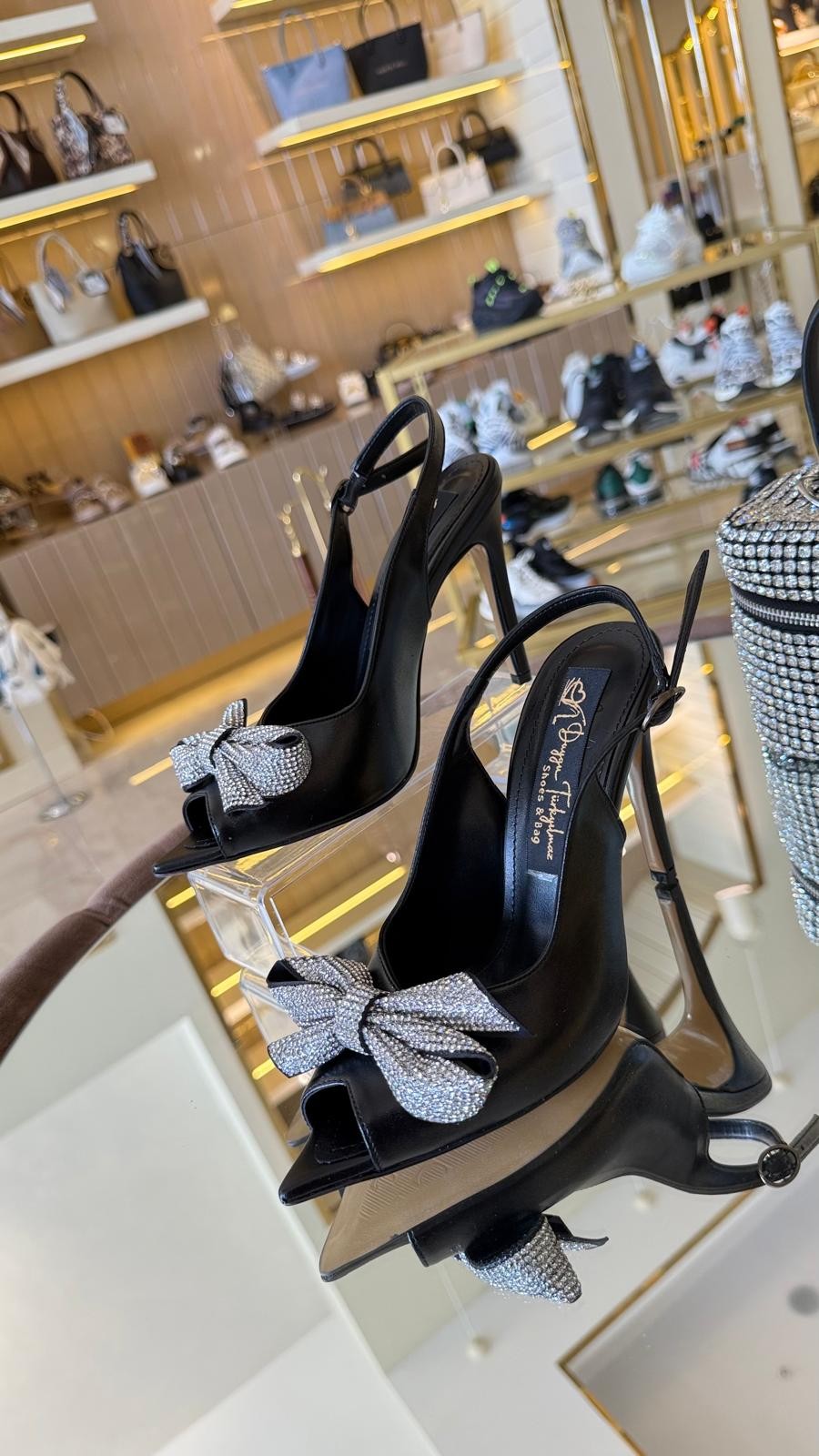 Duygushoesbag Taşlı Kurdele Detaylı Kadın Ayakkabı