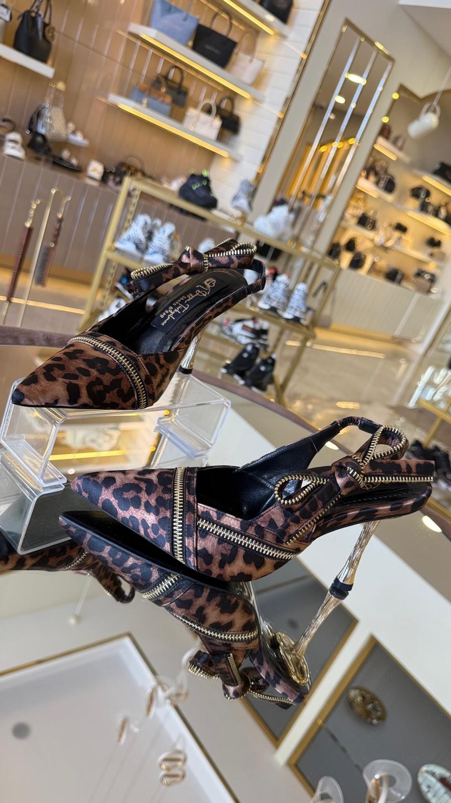 Duygushoesbag Fermuar Detaylı Arkası Açık Model Kadın Stiletto