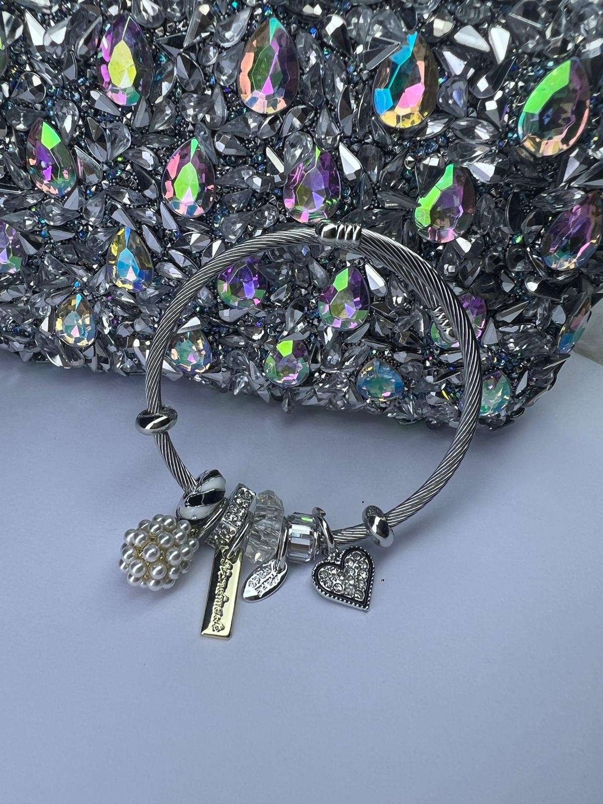 Pandora Model Silver Çelik Bileklik İnci Figürlü