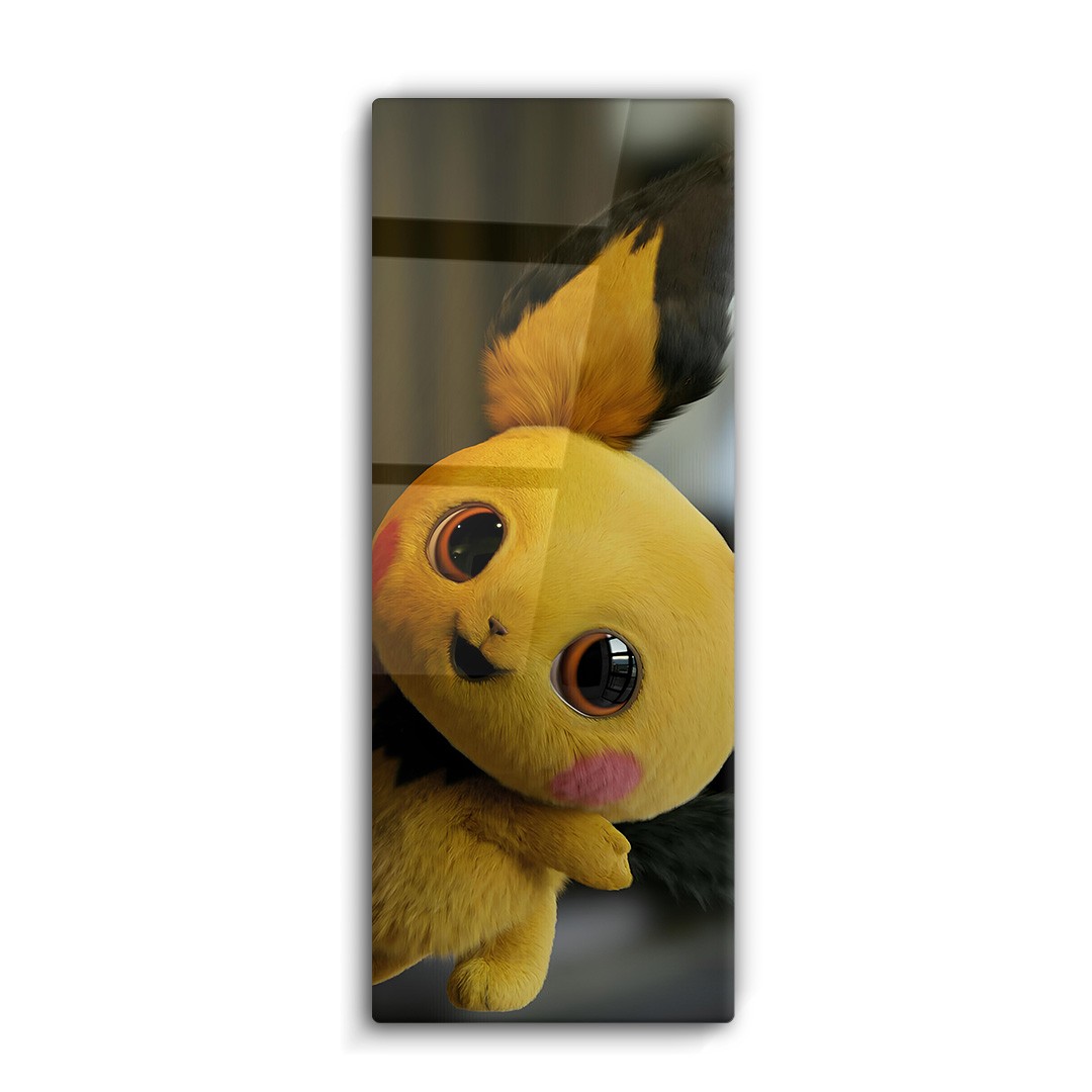 Pikachu Panoramik Dikey Cam Tablo