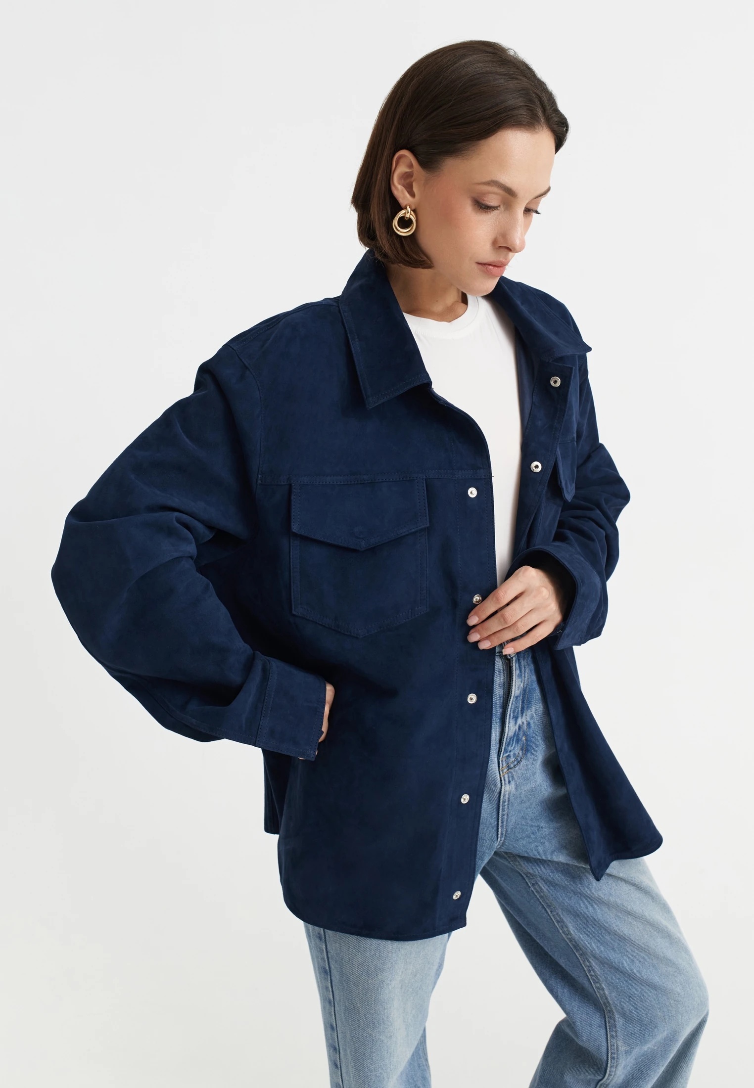 QUIET LAYER - BÜYÜK BOY SUET GÖMLEK