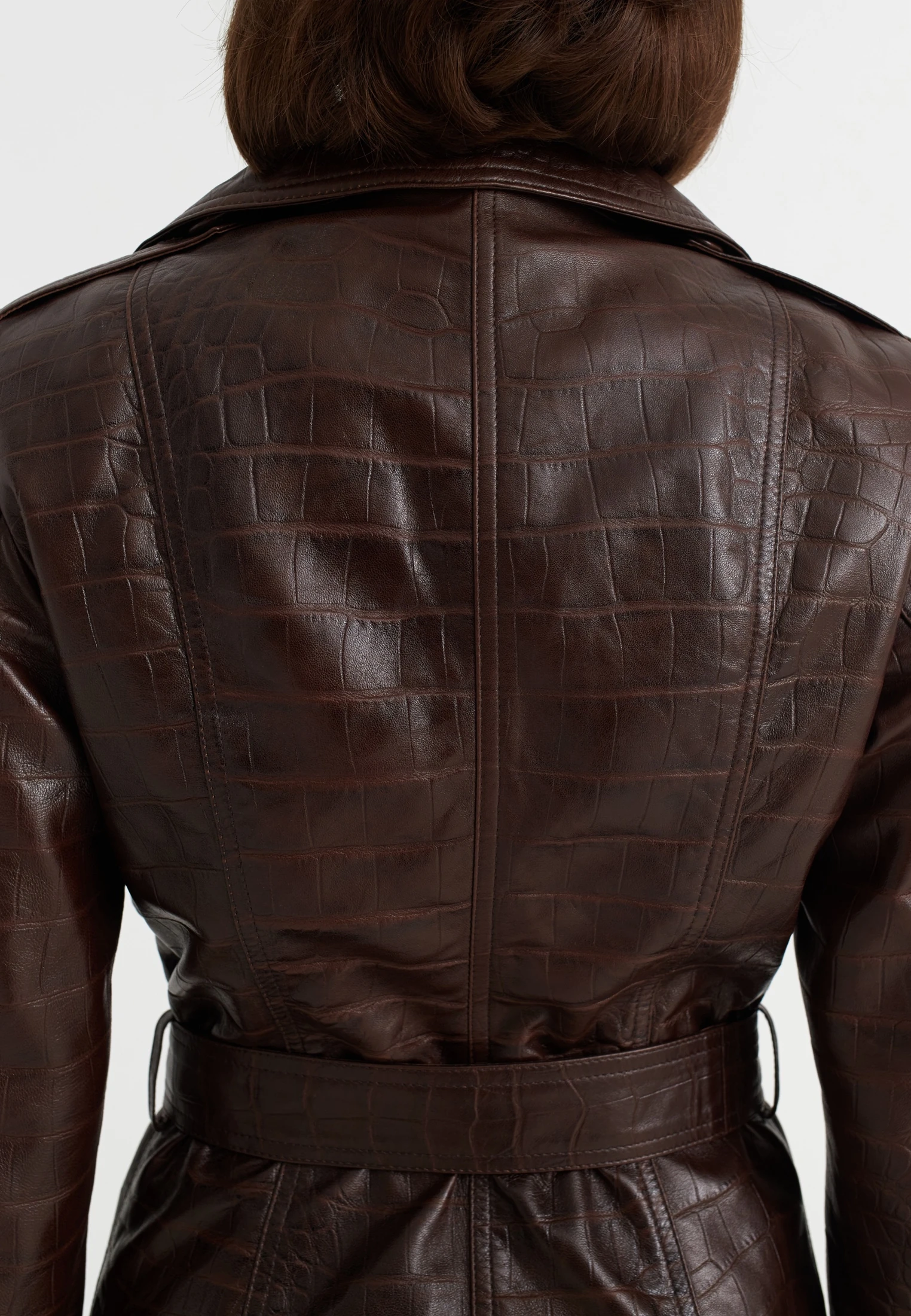 TIGRA - TİMSAH BASKILI DERİ TRENÇKOT