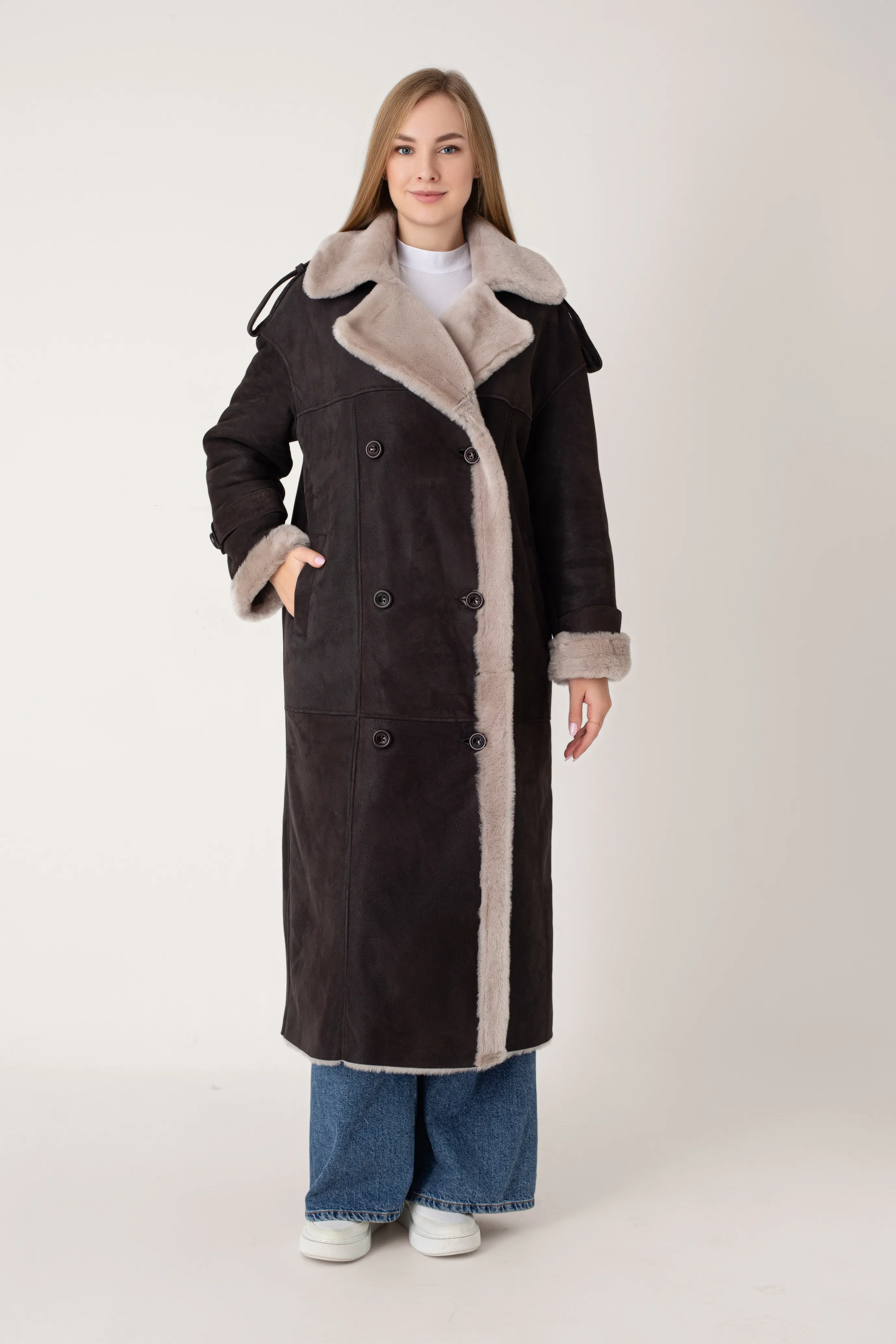 STORM - BÜYÜK BOY İÇİ KÜRKLÜ UZUN KABAN