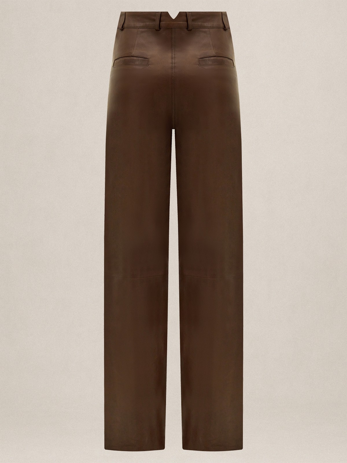 ''MONICA'' STRAIGHT CLASSIC LEATHER TROUSERS