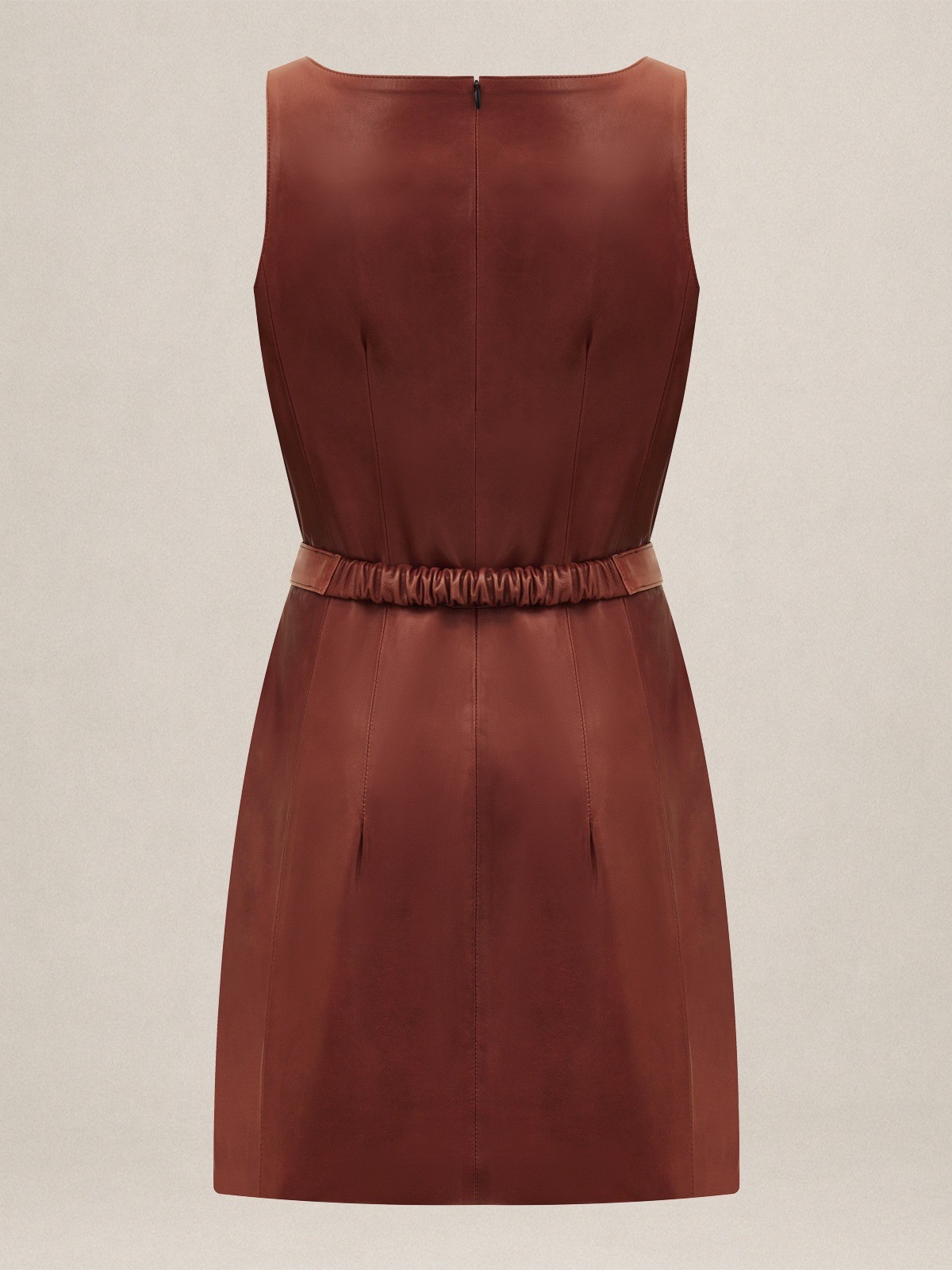 ''HEIDI'' MINIMAL STYLE WITH STRAPS LEATHER DRESS