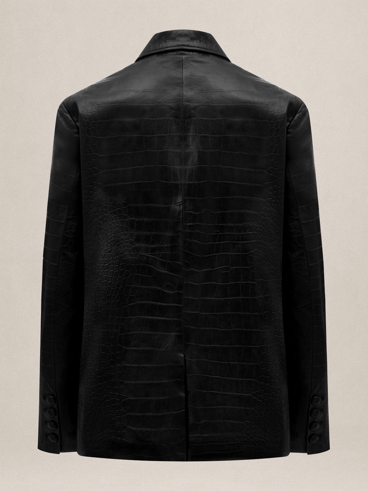 ''BOND'' CROCODILE EMBOSSED LEATHER BLAZER