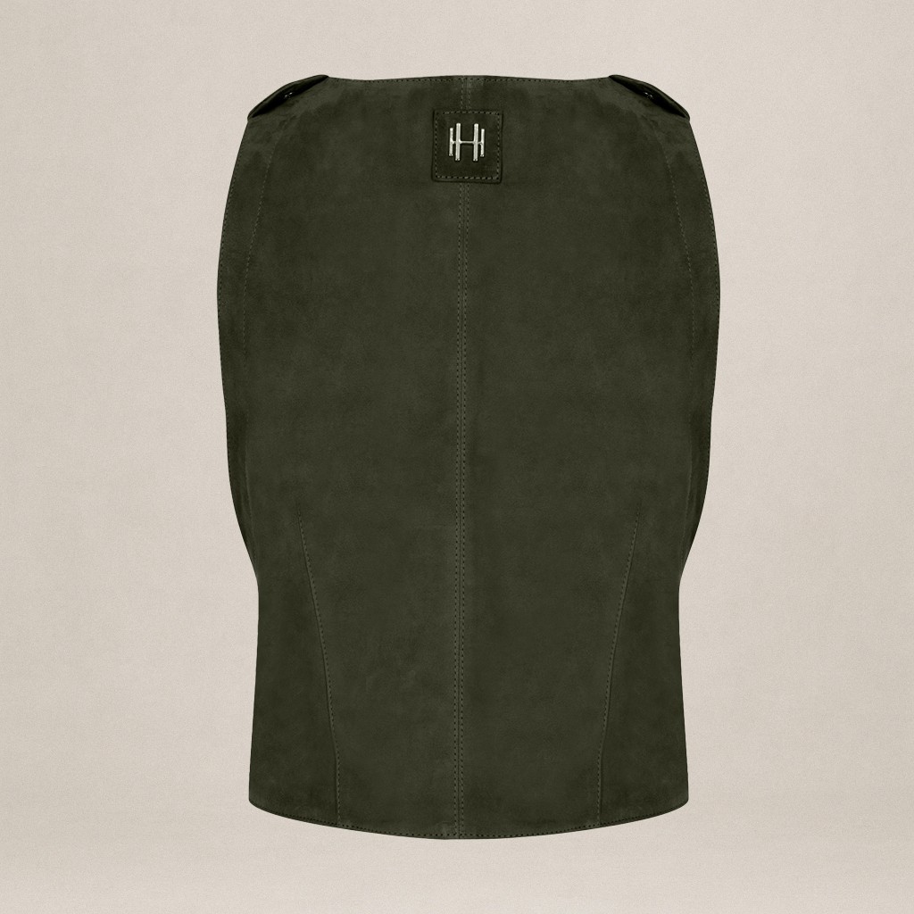 ''CARTER'' CLASSIC 3 BUTTON LEATHER VEST