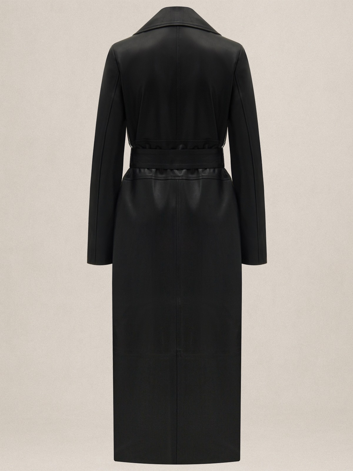 ''PANTHERA'' EXTRA LONG DOUBLE BRESTED LEATHER COAT