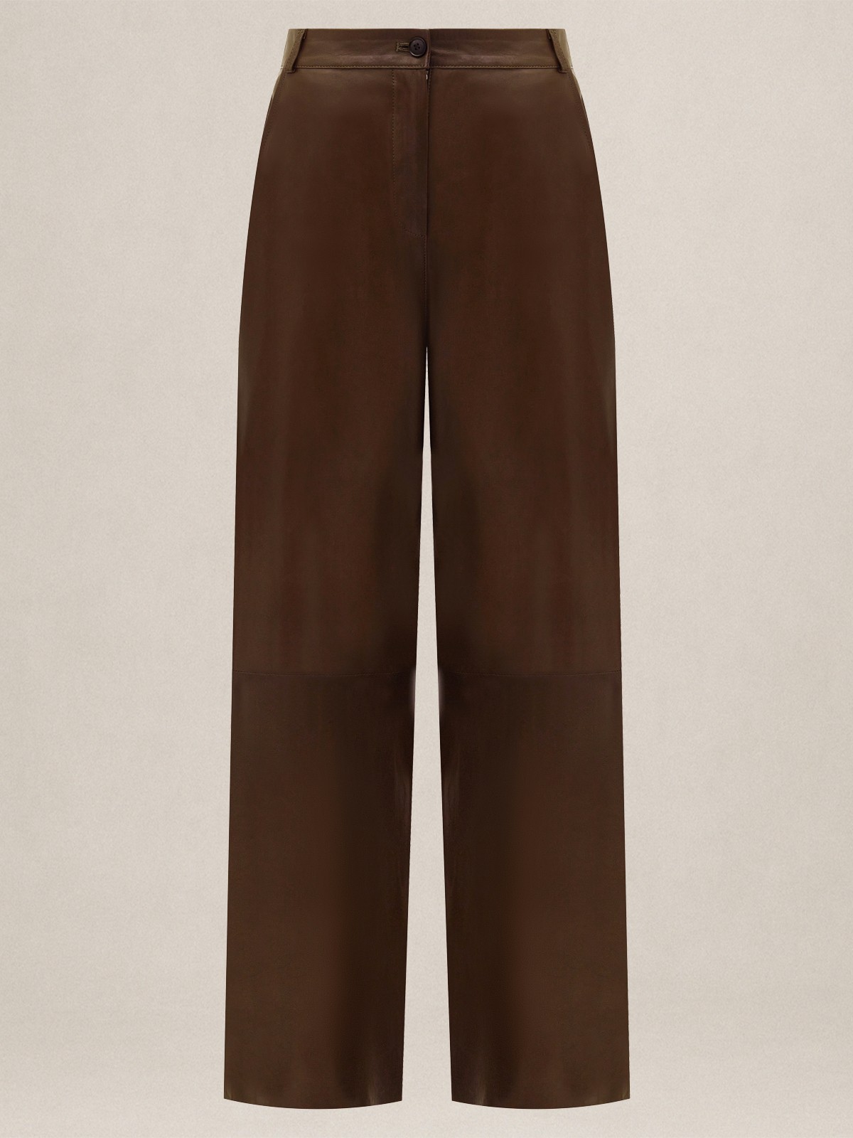 ''MONICA'' STRAIGHT CLASSIC LEATHER TROUSERS