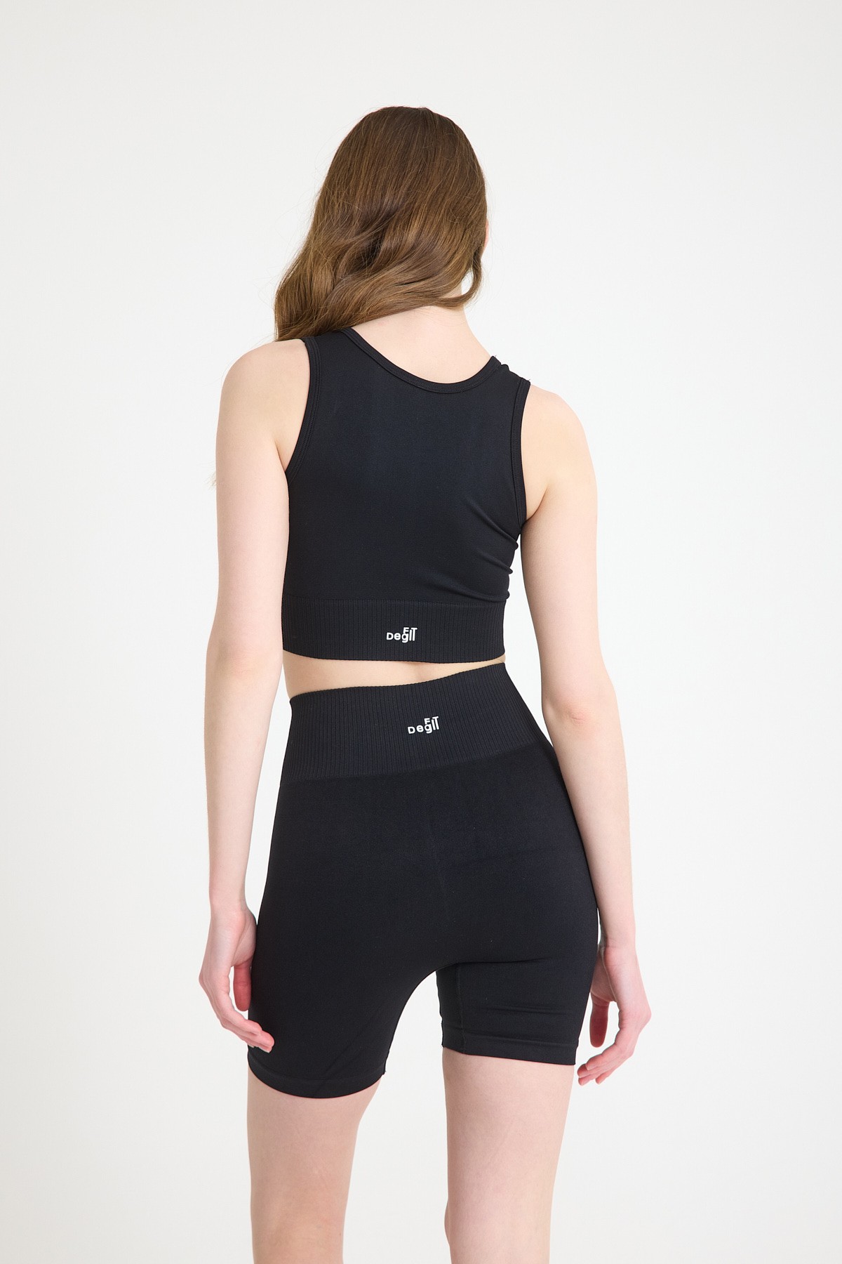 Fit life Dikişsiz spor şort - Sıyah