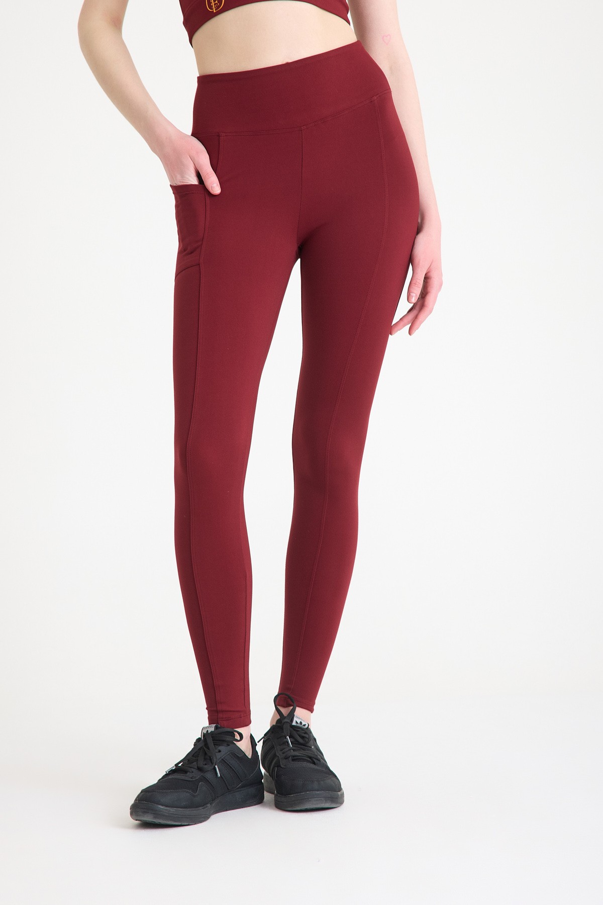 Softy fit cepli tayt - Vişne