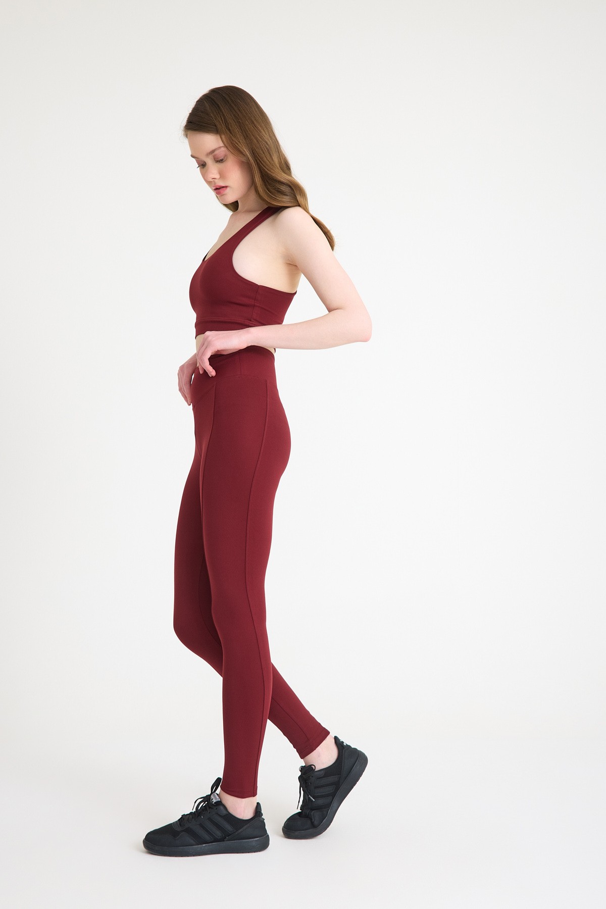 Activefit 2li Cepli tayt Bralet takım - Bordo