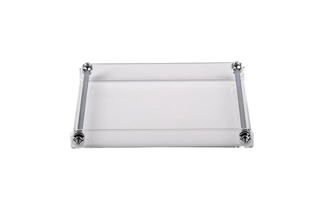 Uzun Gümüş Kulplu Küçük Boy Tepsi