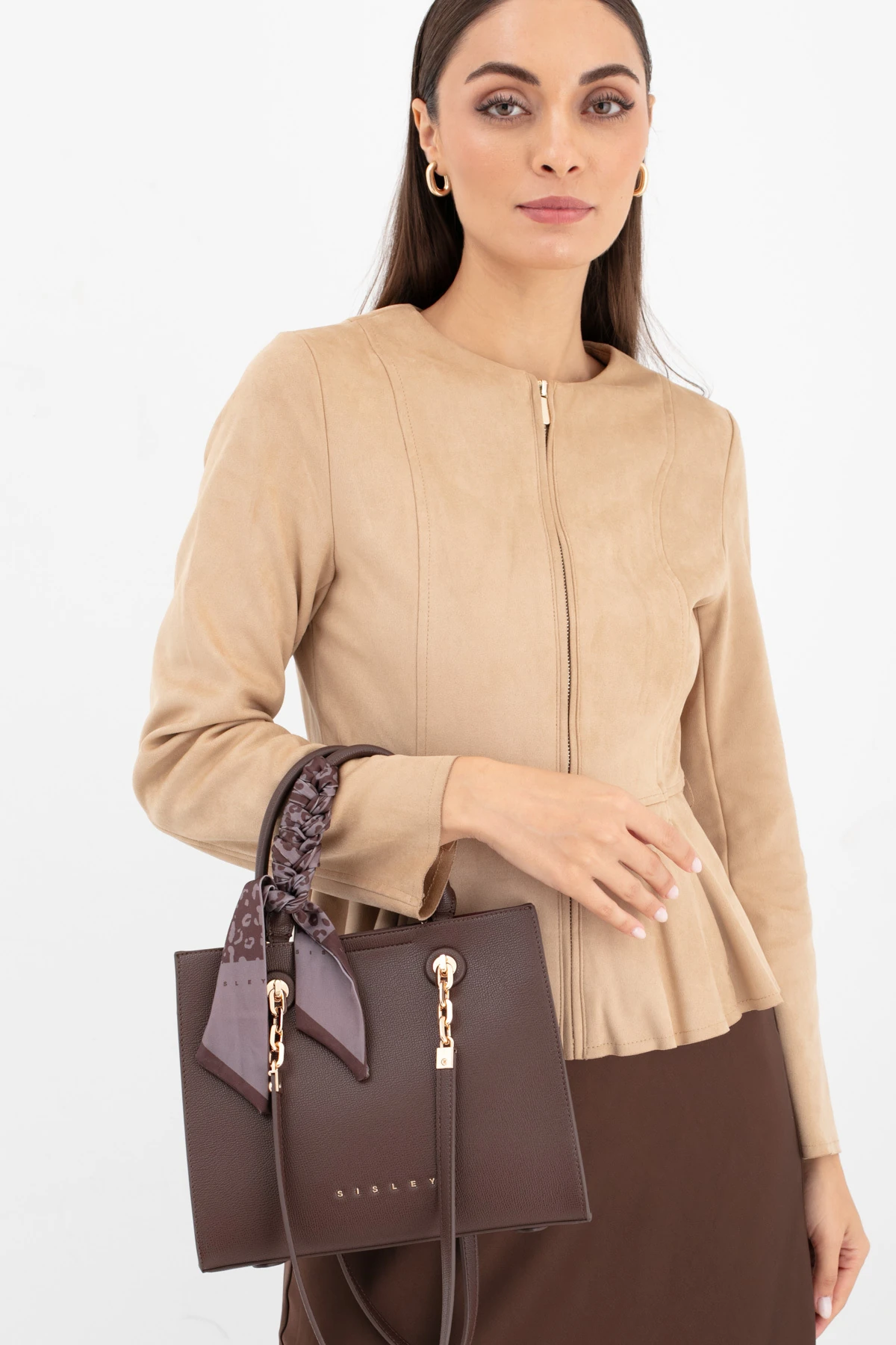 KADIN KOL ÇANTASI KAHVE-BORDO SLY283