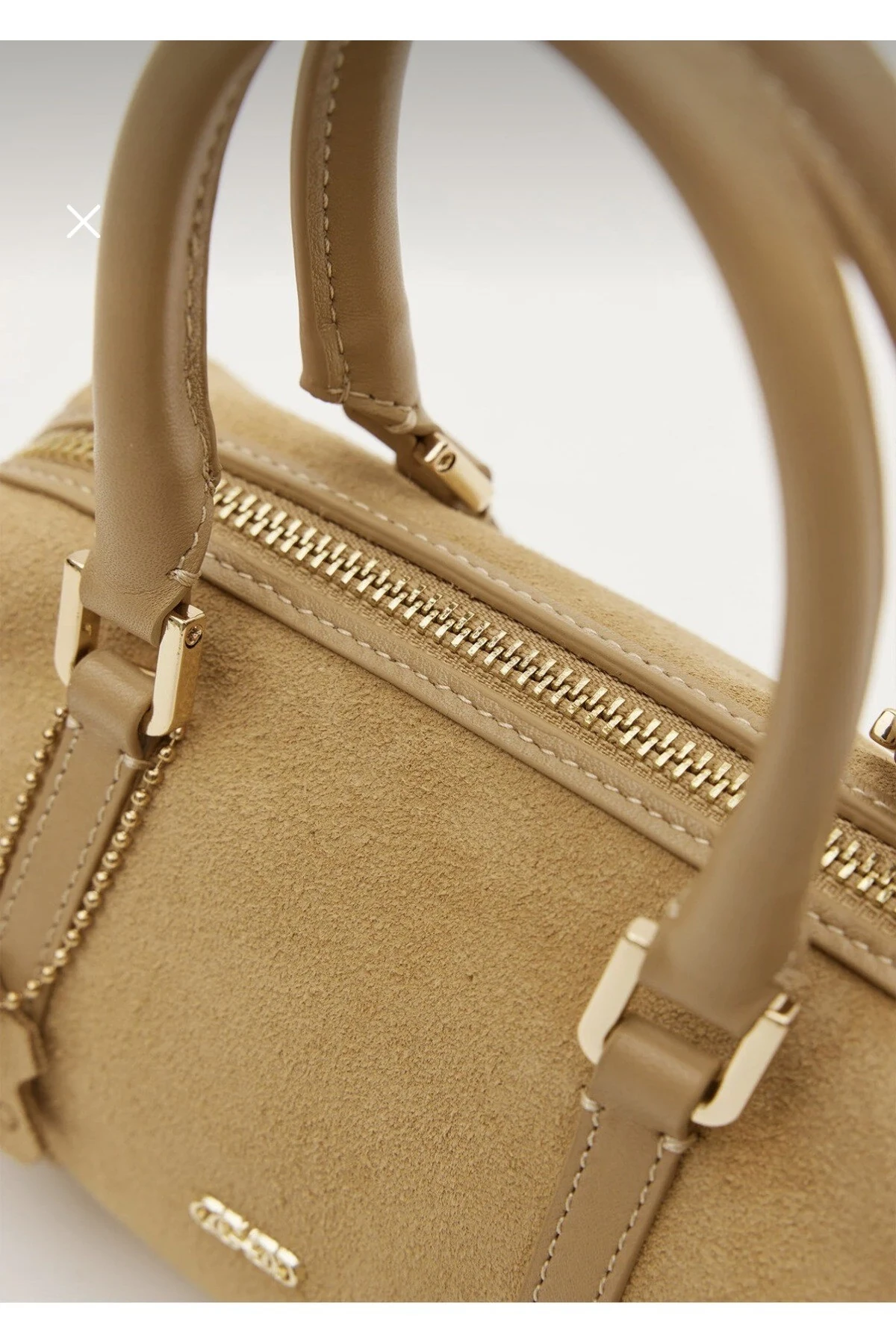 Hakiki Deri Nude Kadın El ve Omuz Çantası | Süet Dokulu Şık Günlük Model