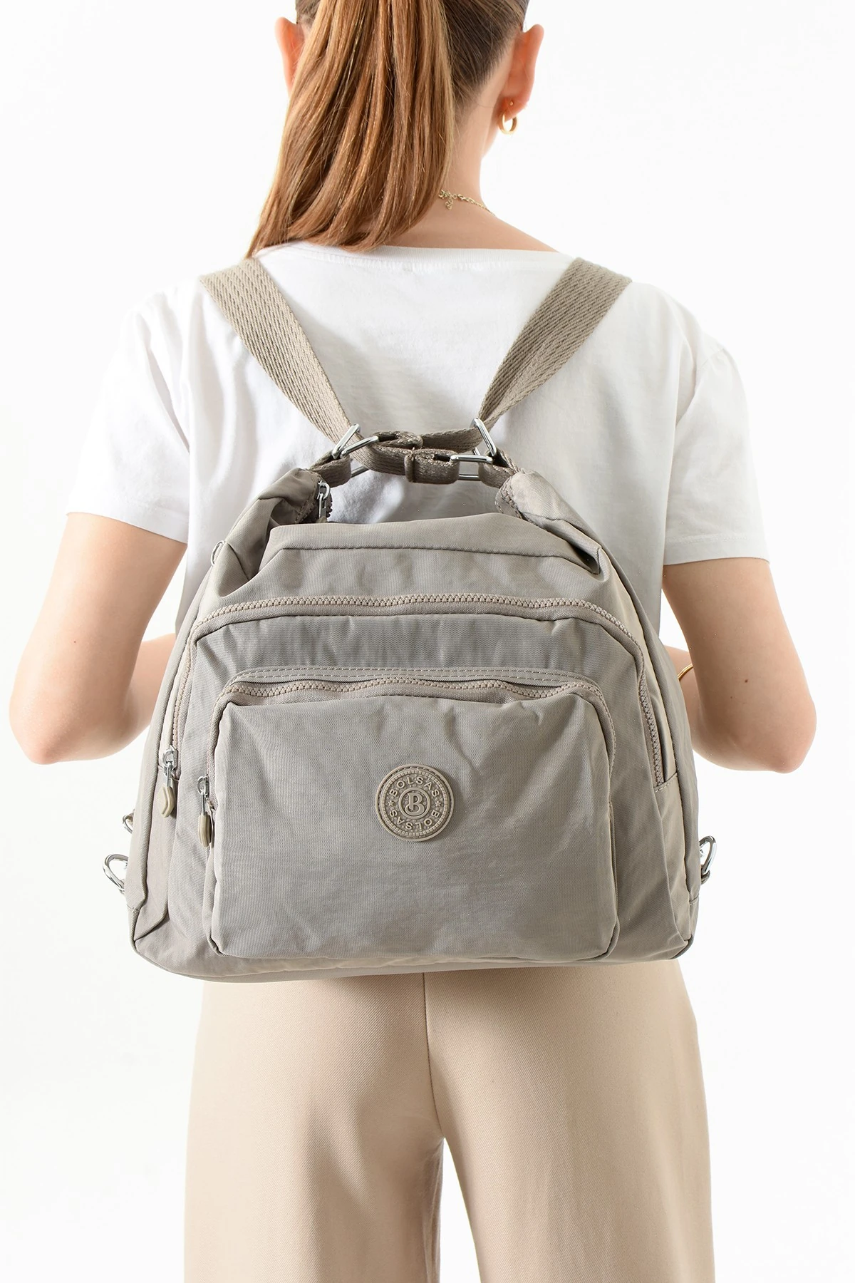 Su Geçirmez Krinkıl Kumaş Kol ve Sırt Çantası | Çift Bölmeli, Unisex, Okul İş Seyahat Uyumlu