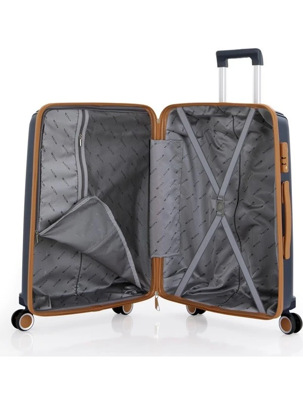 3lü Set Kırılmaz Silikon Seyahat Valizi Bavulu V305 Laci Hardal