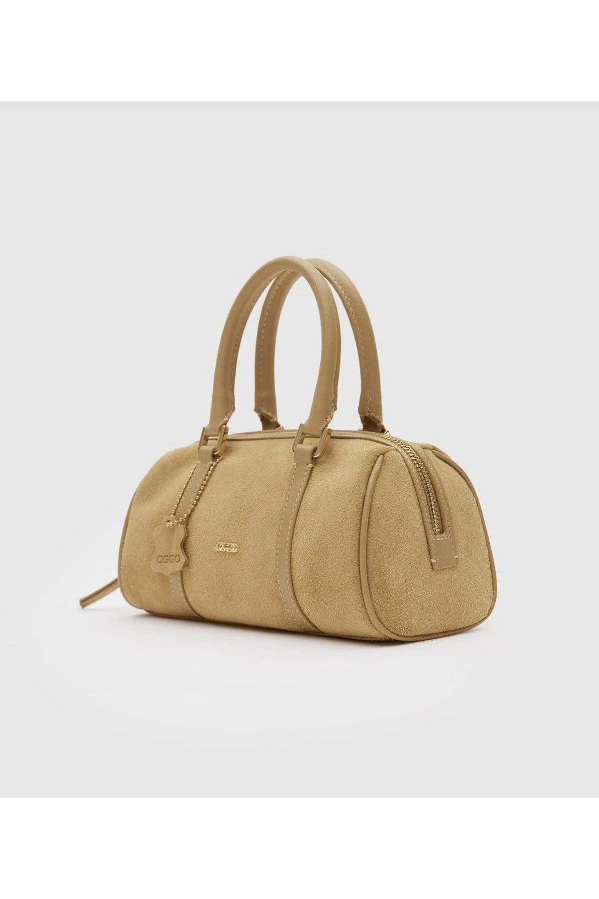 Hakiki Deri Nude Kadın El ve Omuz Çantası | Süet Dokulu Şık Günlük Model