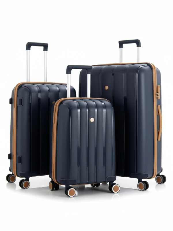 3lü Set Kırılmaz Silikon Seyahat Valizi Bavulu V305 Laci Hardal