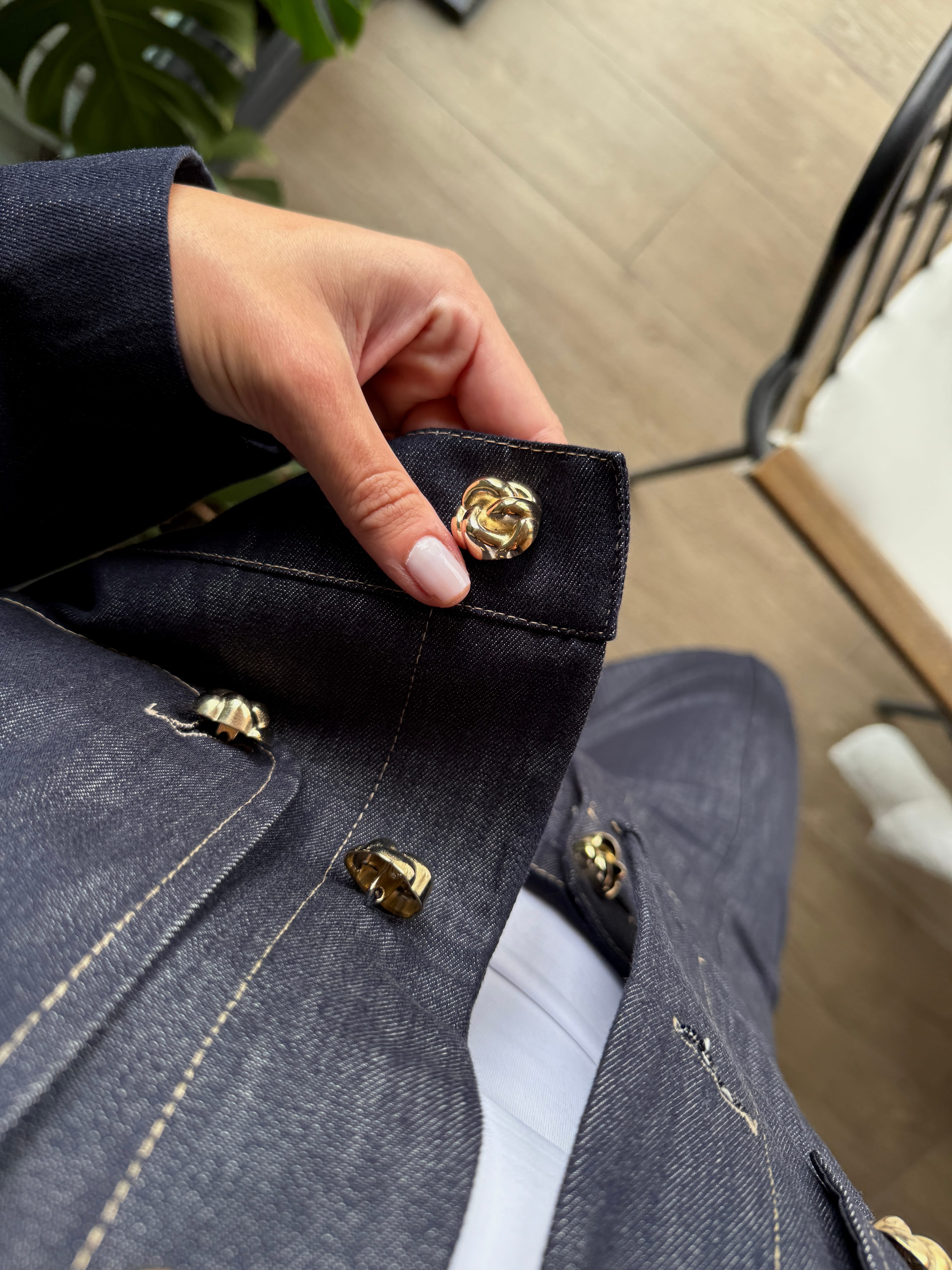 Denim Vatkalı Ceket Pantolon Takım 
