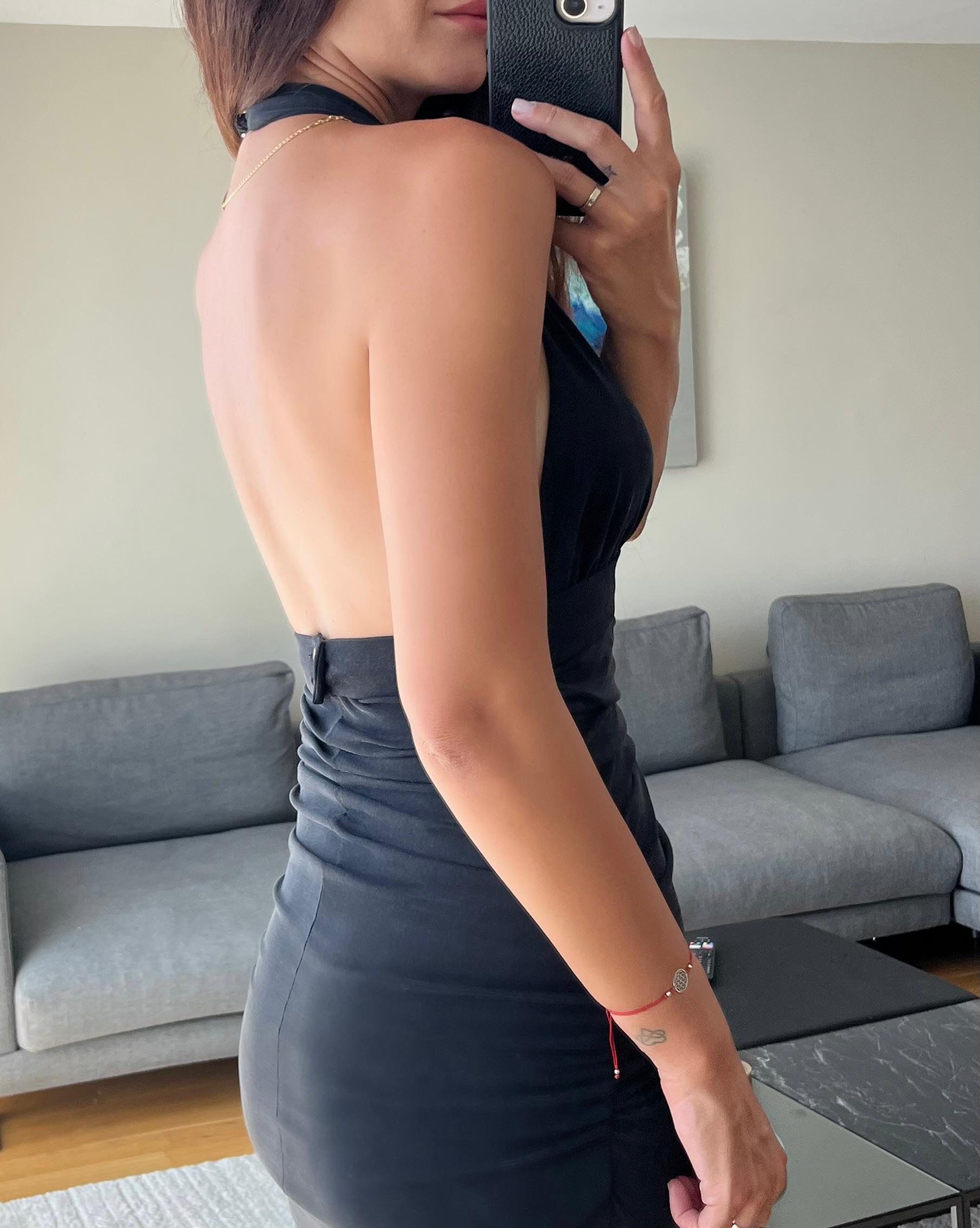 Aksesuar Detaylı Midi Elbise 