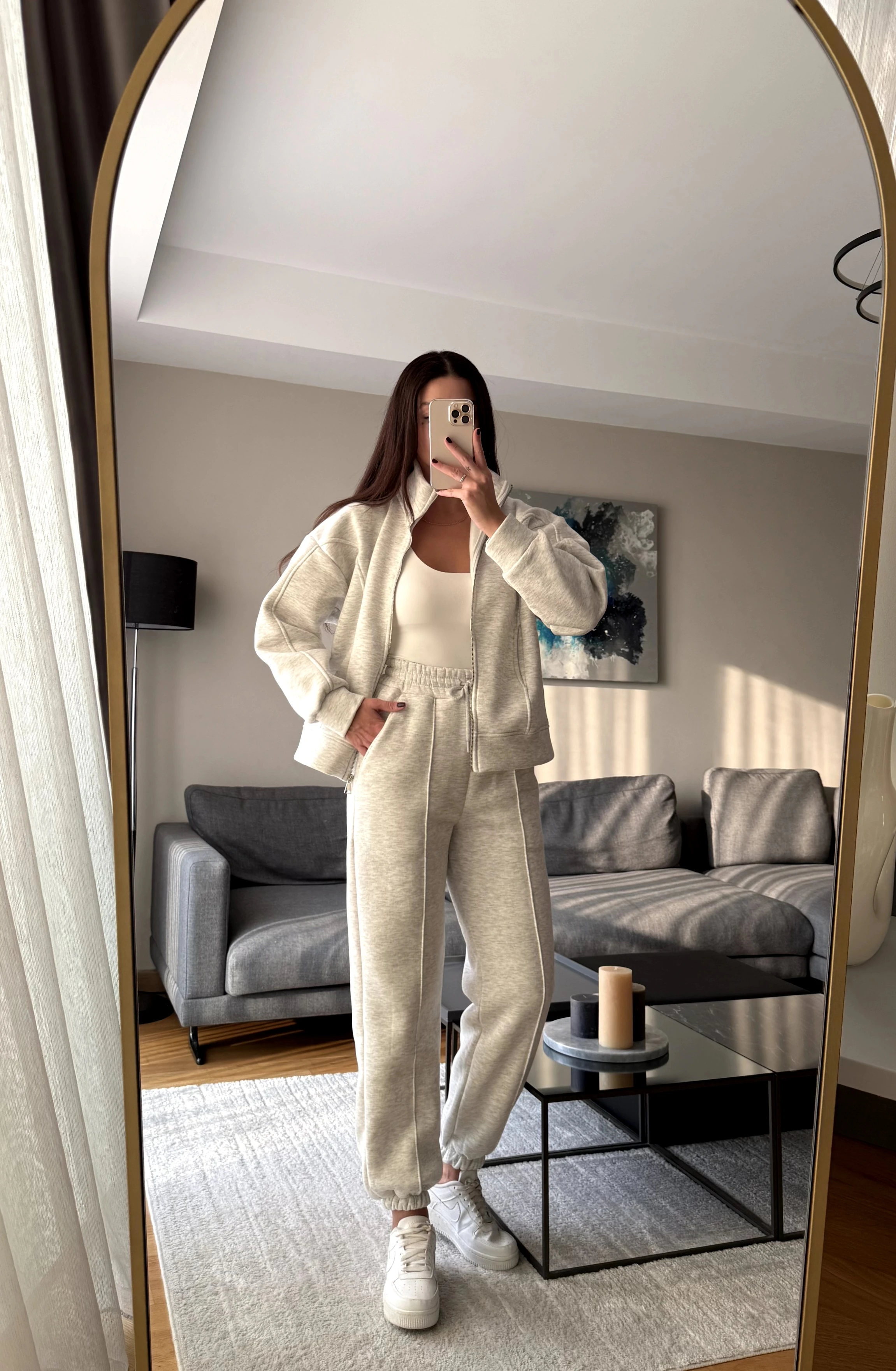 Gri Kalın Eşofman Takım 