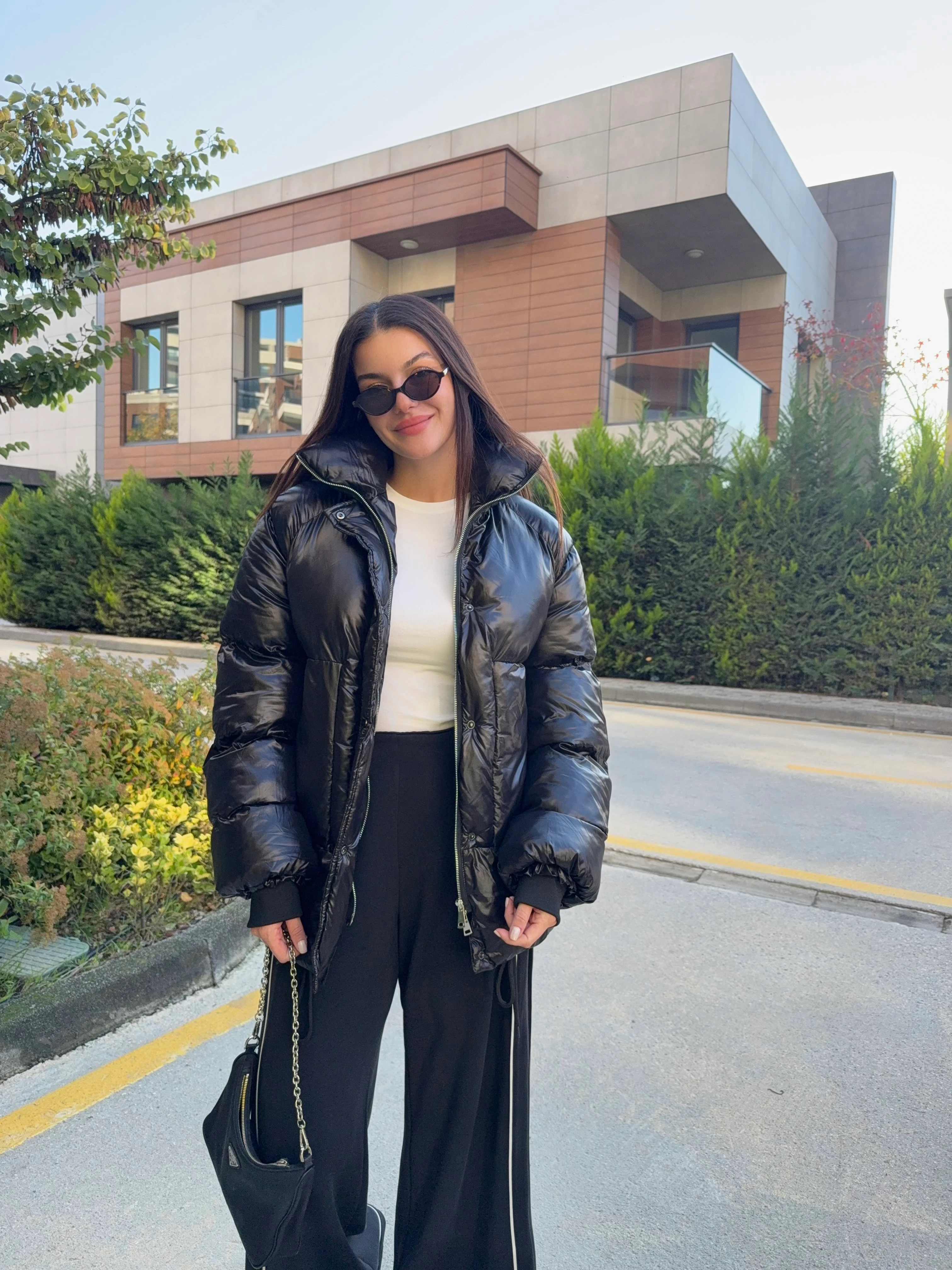 Premium Uzun Şişme Mont 