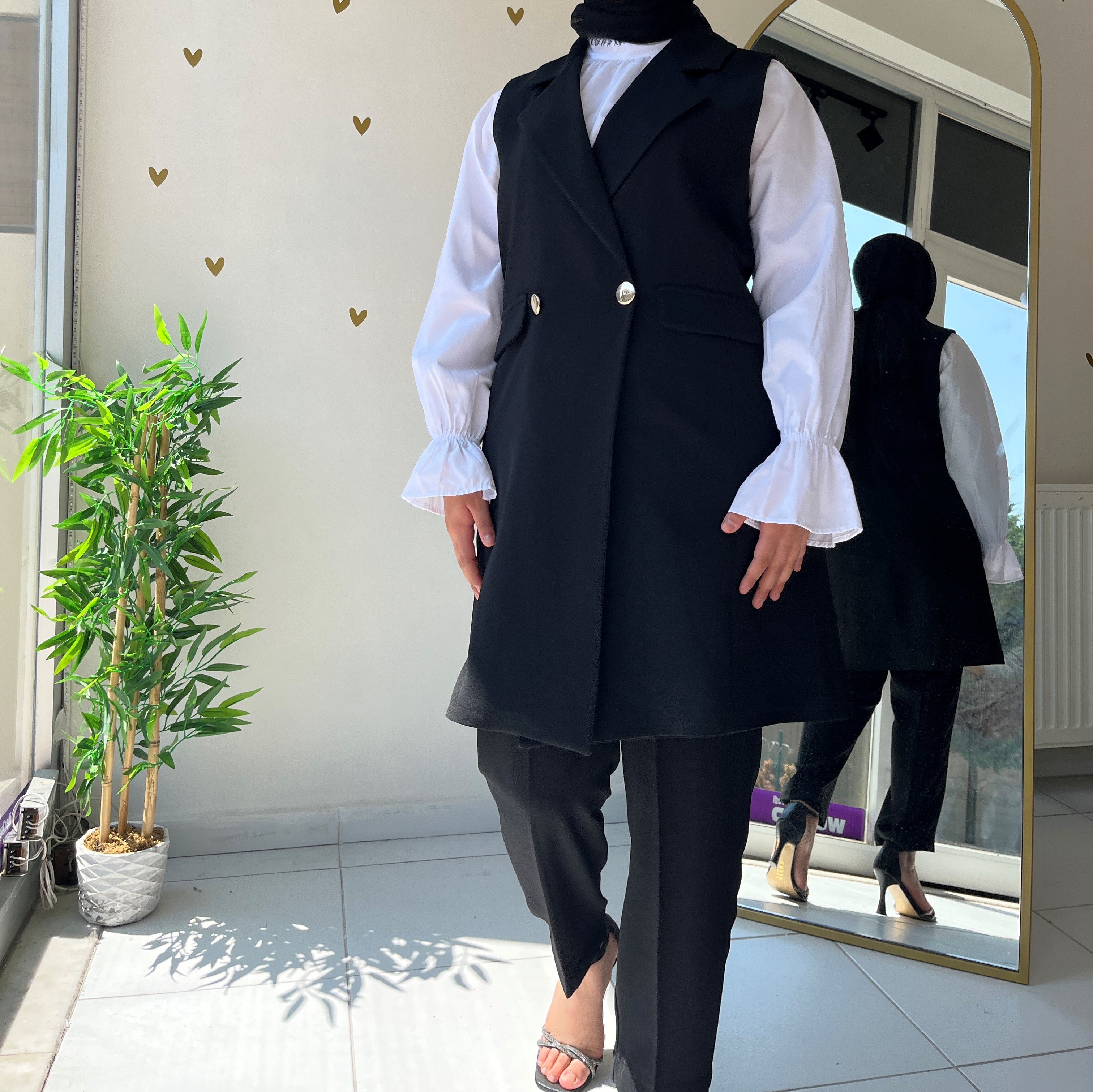 Yelekli Takım - Siyah