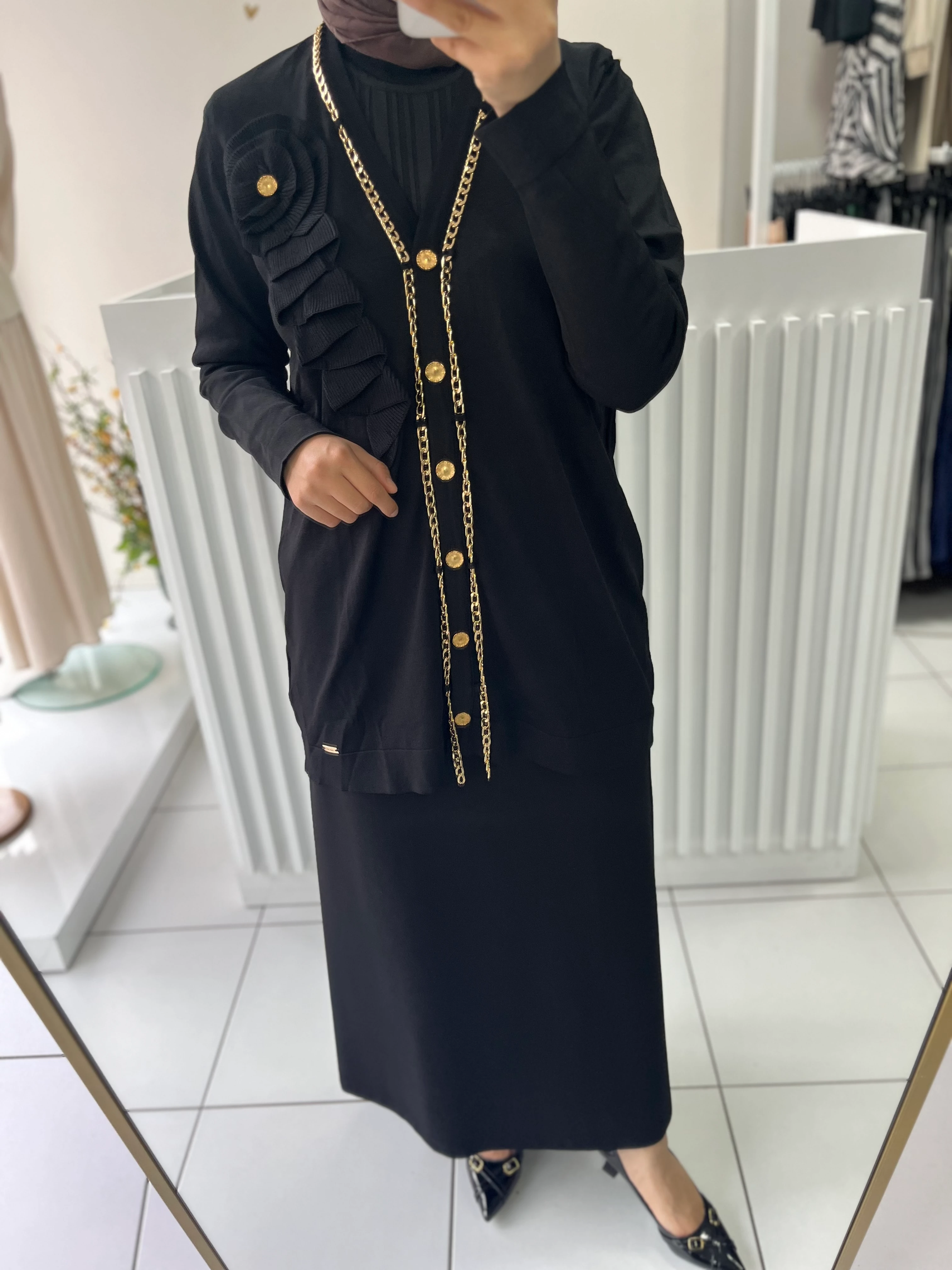 Portoriko kumaş kalem etek