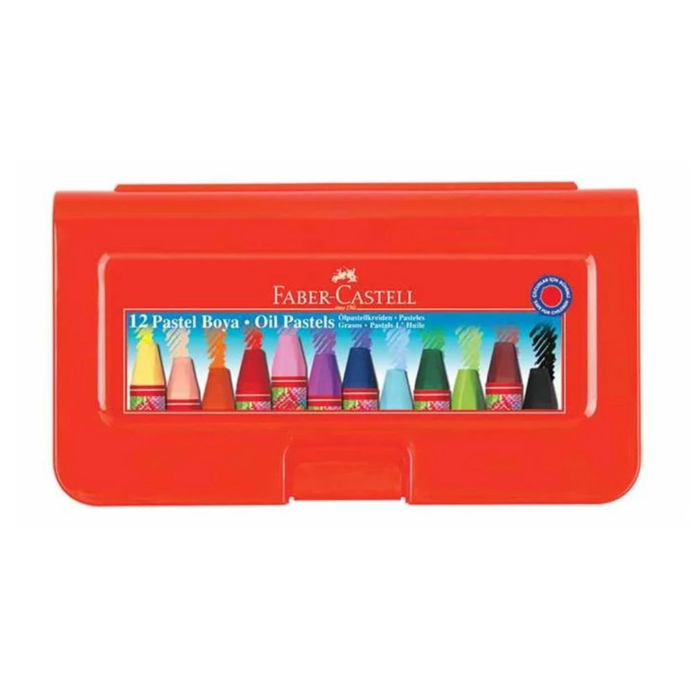 Faber Castell Altıgen Pastel Plastik Kutu 12 Renk 125112
