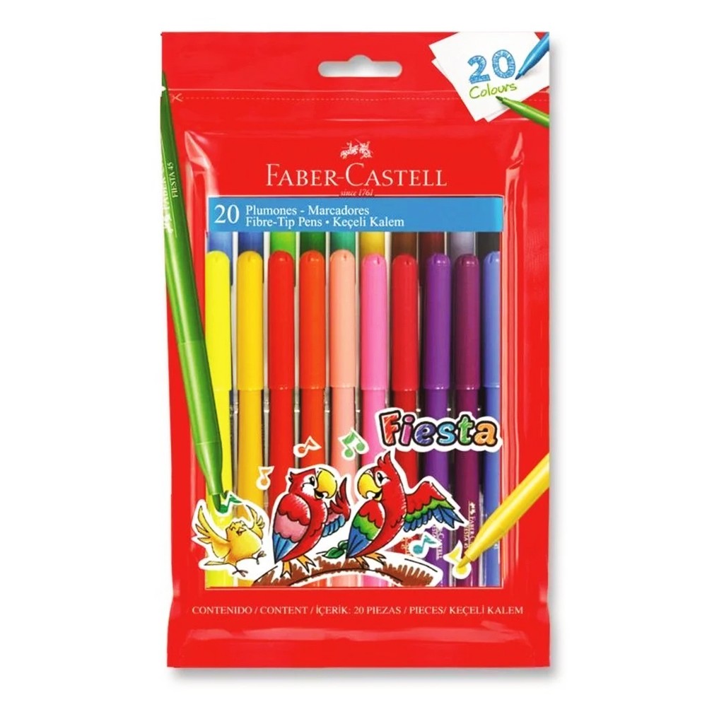 Faber-Castell Fiesta Keçeli Kalem 20 Renk 833045