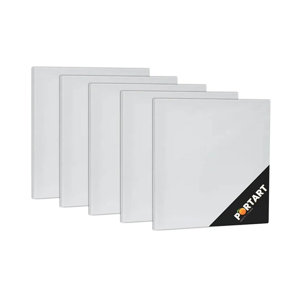 PORTART Set.3 Tuval 20x30 - 25x25 - 25x35 - 30x30 - 35x50 cm 5'li Karışık Boy Paket