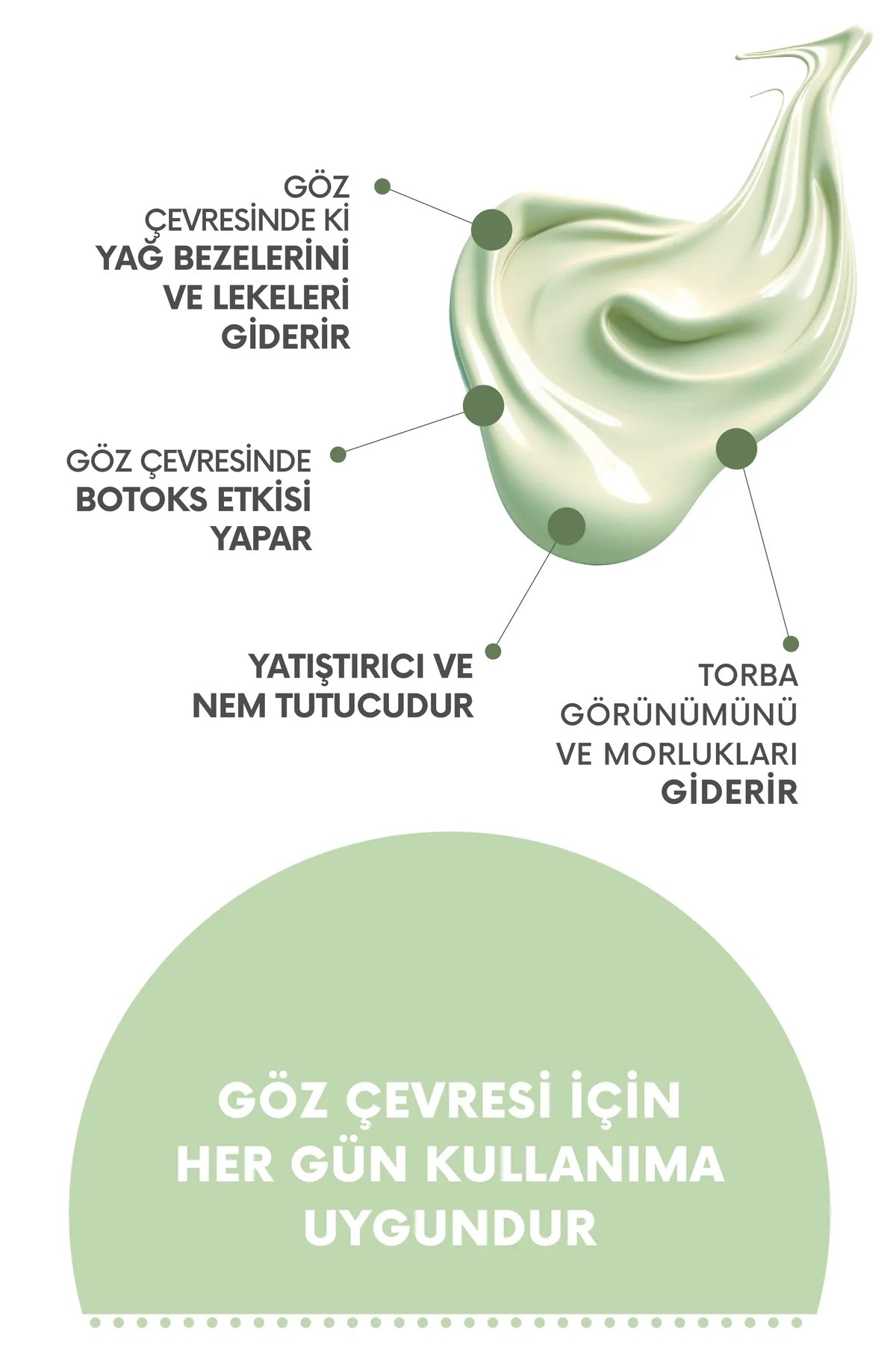 Canlandırıcı ve Kırışıklık Karşıtı Salatalık Özlü Göz Çevresi Maskesi 50 ml