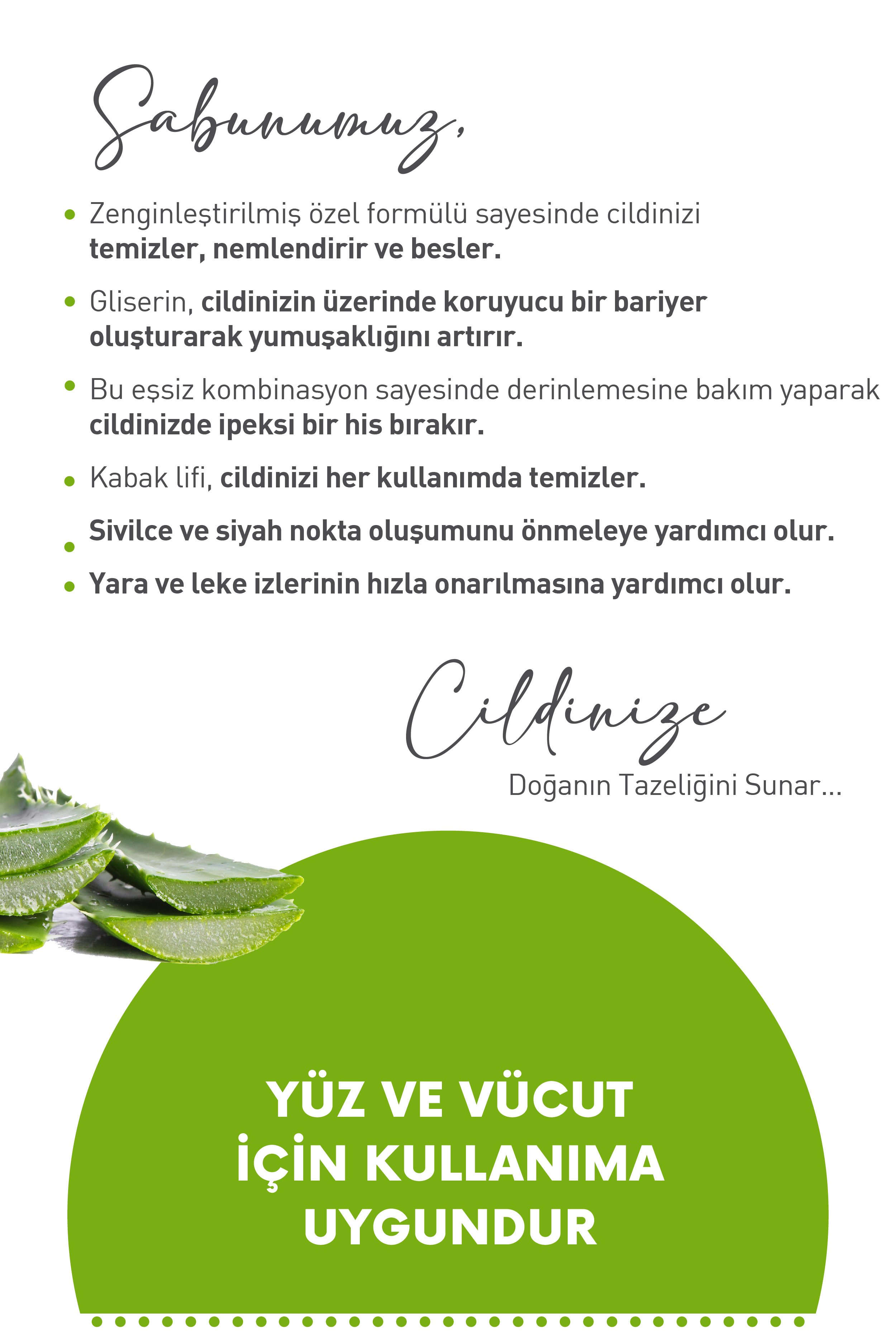 Doğal Kabak Lifli Aloe Vera Sabun