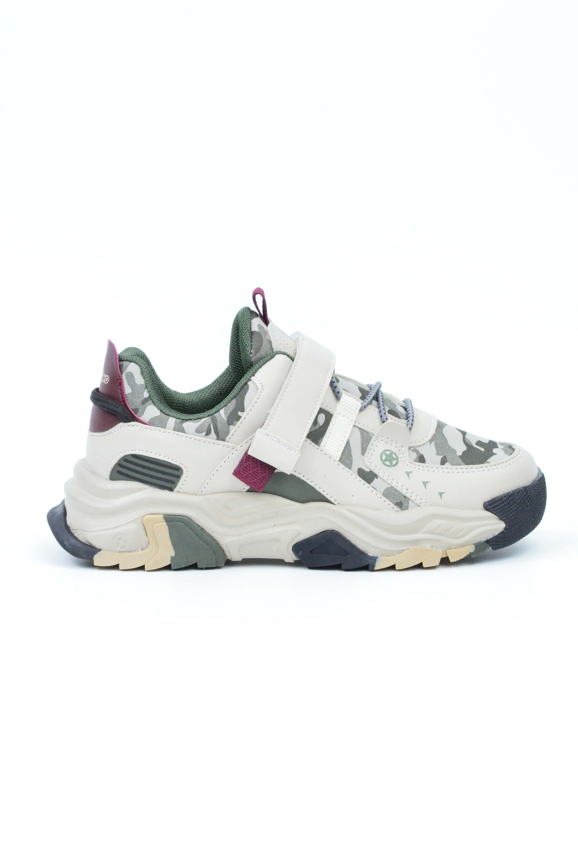 Pepino Kamuflaj Desen Lastikli Cırtlı Filet Outdoor Çocuk Spor Ayakkabı