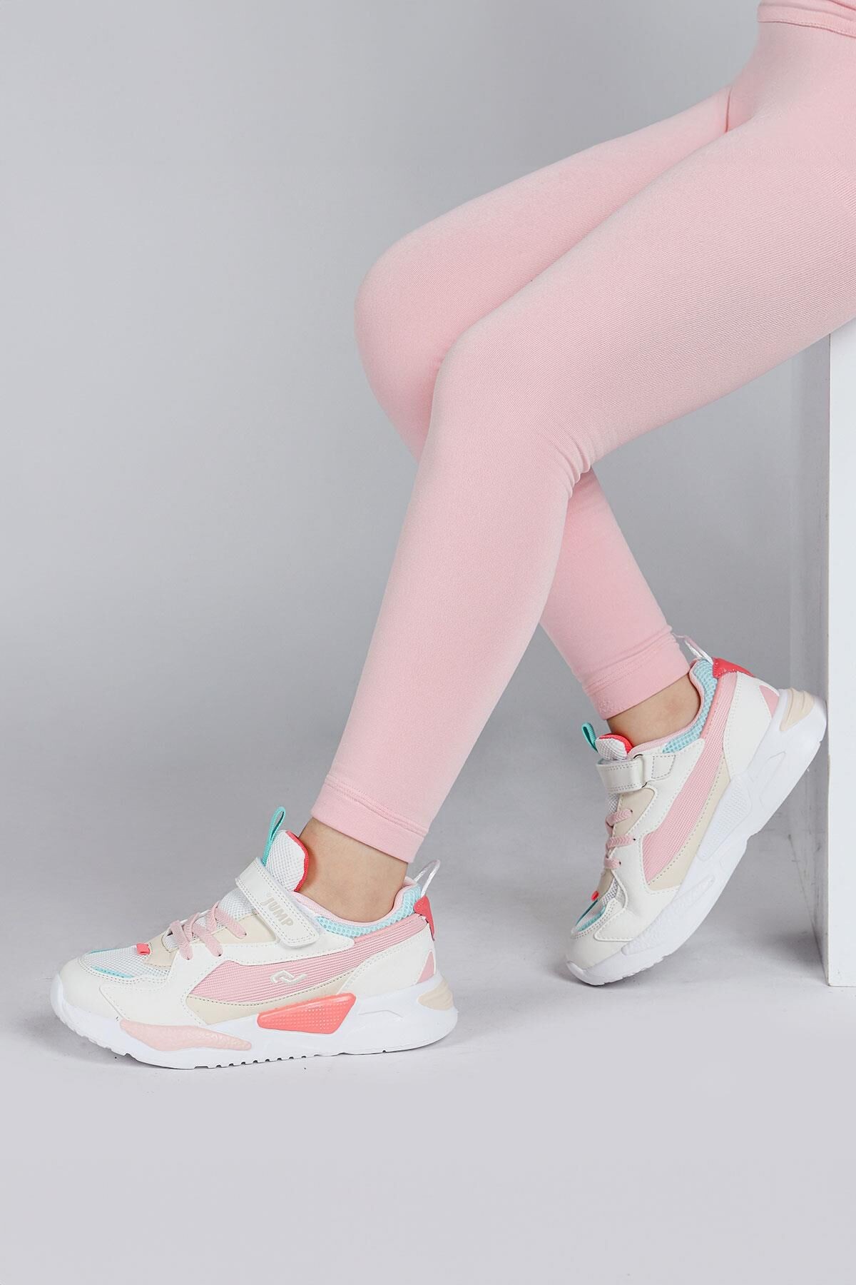 30058 Patik Spor Ayakkabı Bej-Pembe